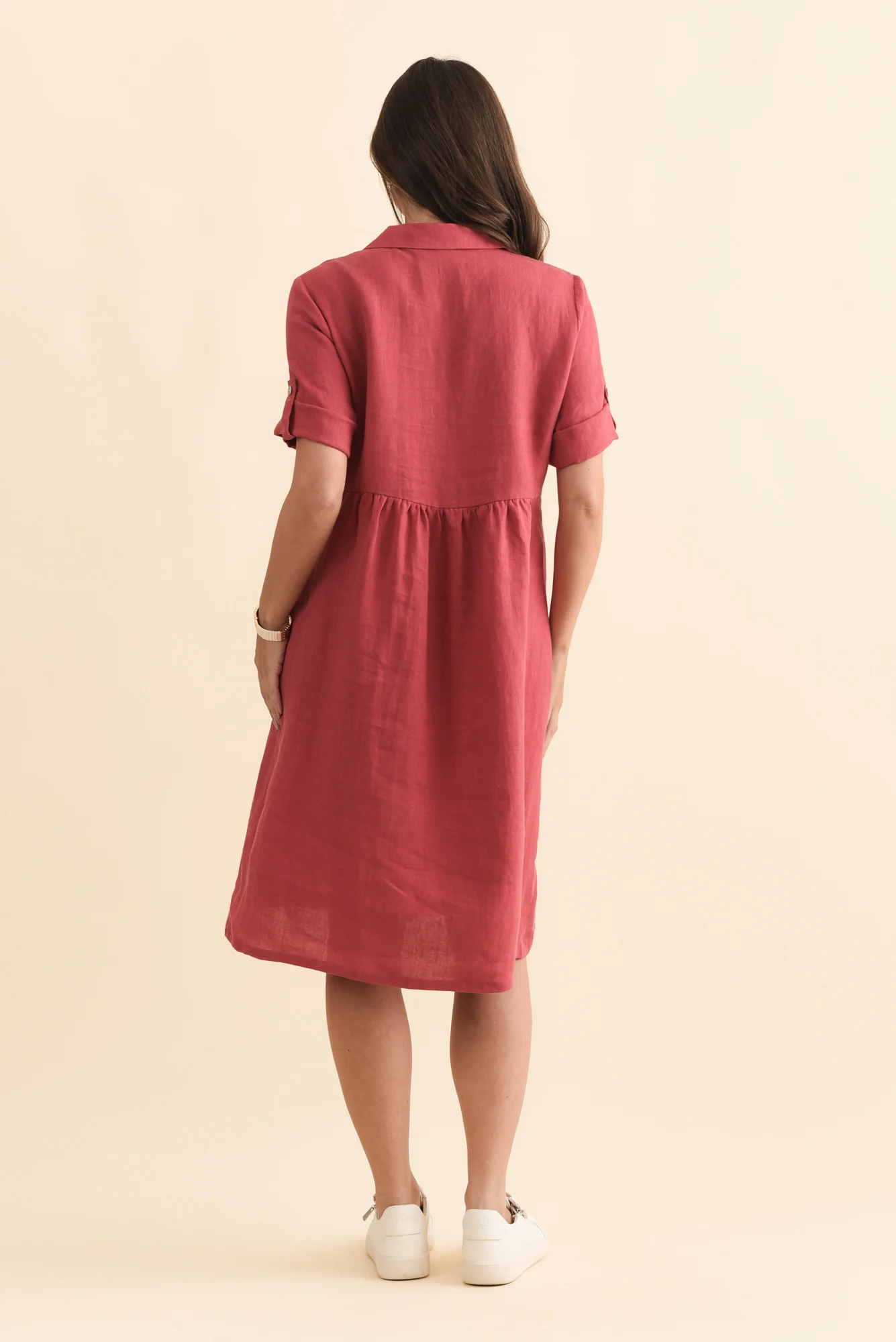 Katy Berry Linen Pocket Dress - Image 4