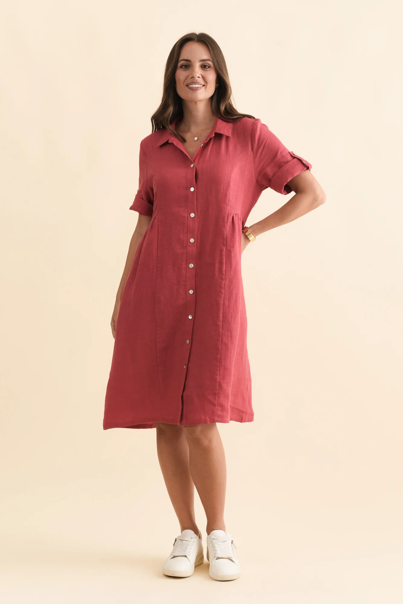 Katy Berry Linen Pocket Dress - Image 6