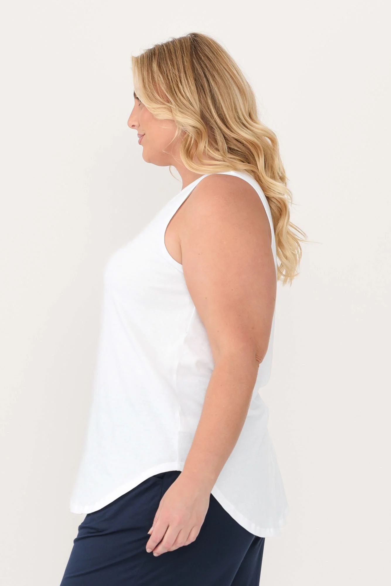 Keira White Cotton Tank - Image 10