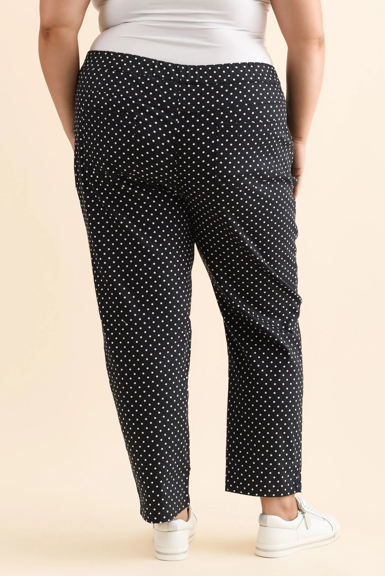 Kenzie Navy Spot Drawstring Pants - Image 10