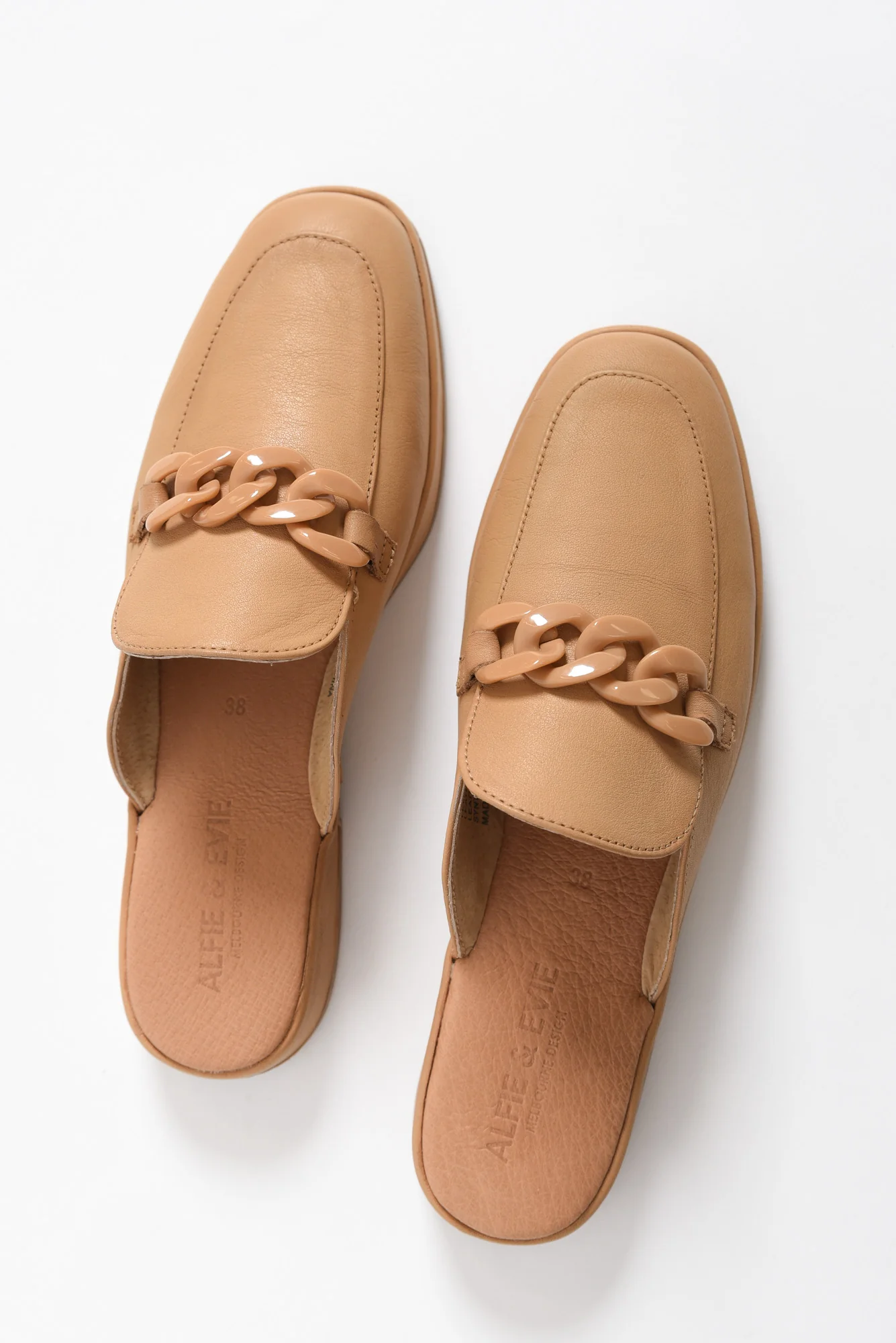 Lewis Camel Leather Buckle Mule - Image 4