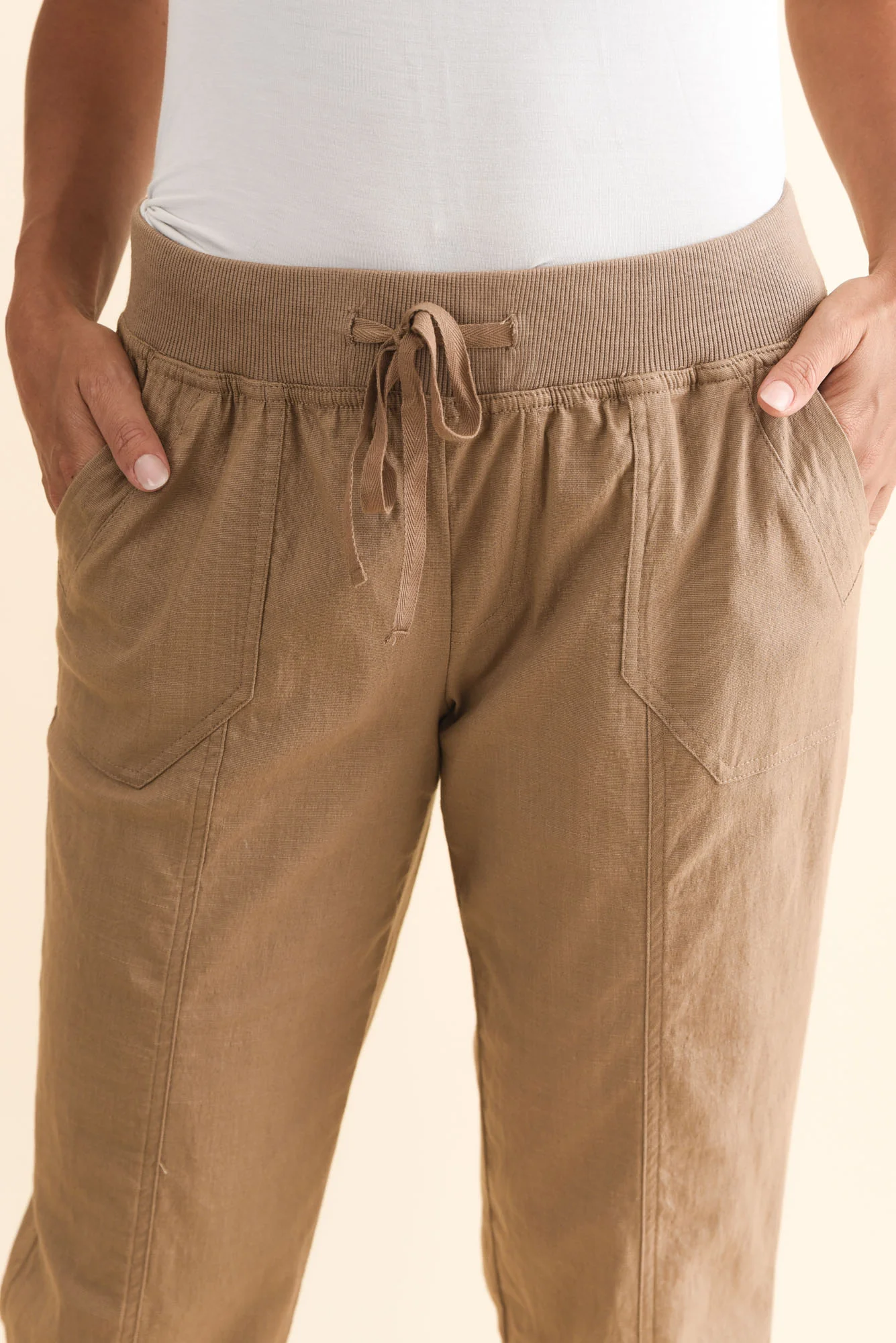 Lindsay Taupe 7/8 Cargo Pants - Image 5
