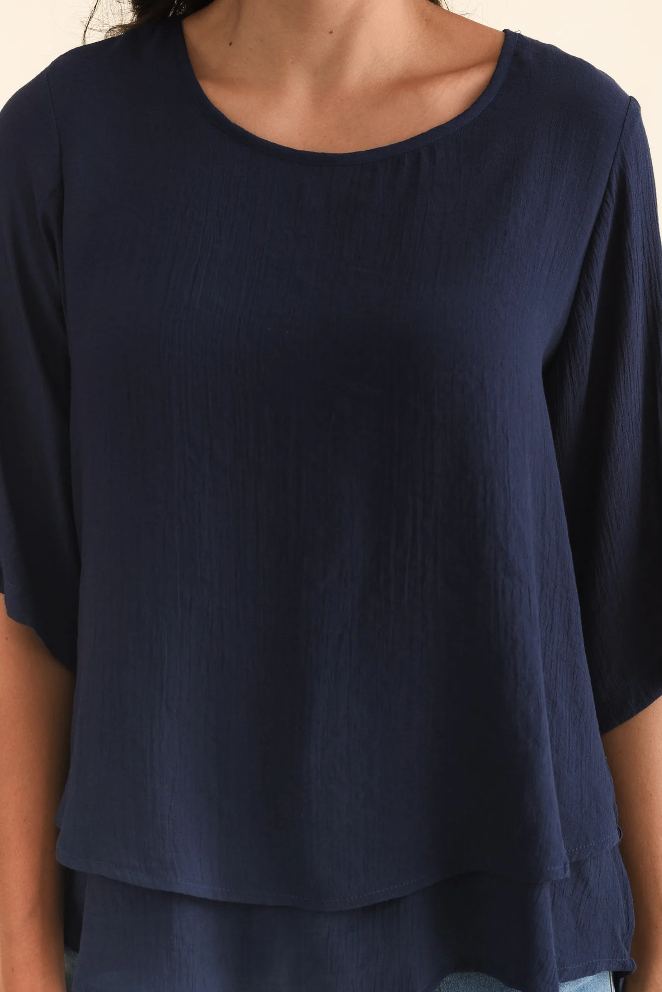 Liora Navy Layered Top - Image 5