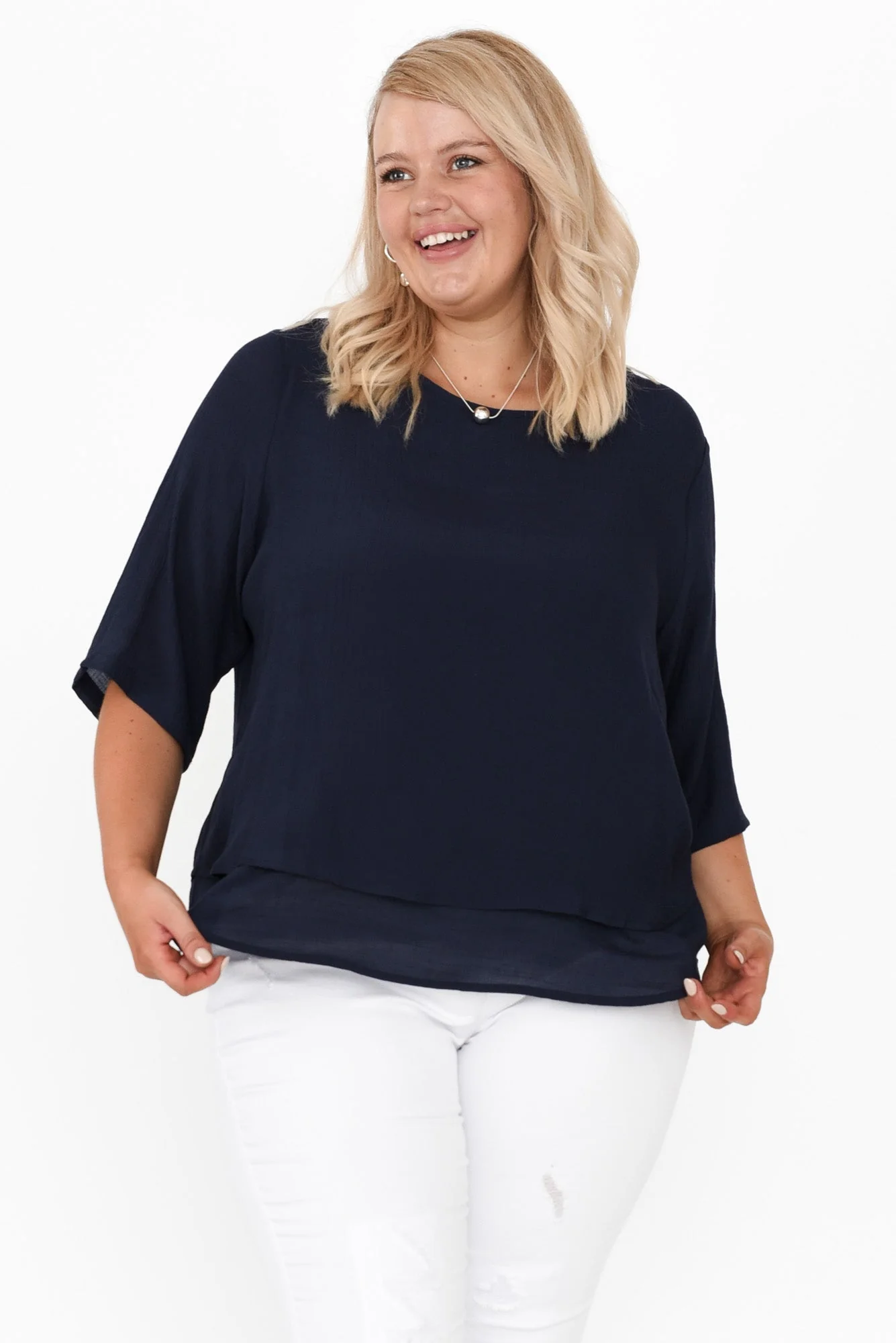 Liora Navy Layered Top - Image 8