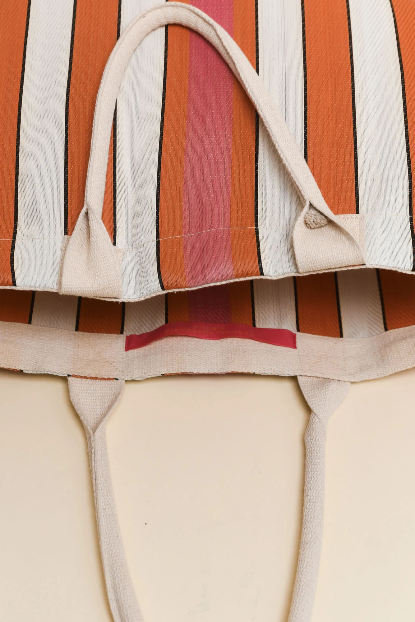 Lochan Orange Stripe Medium Tote Bag - Image 3
