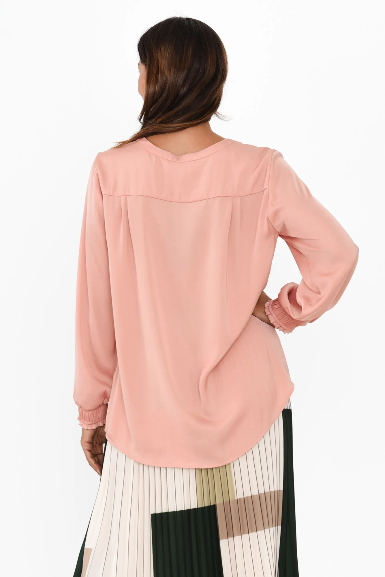 Luxe Peach Gloss Tunic - Image 4