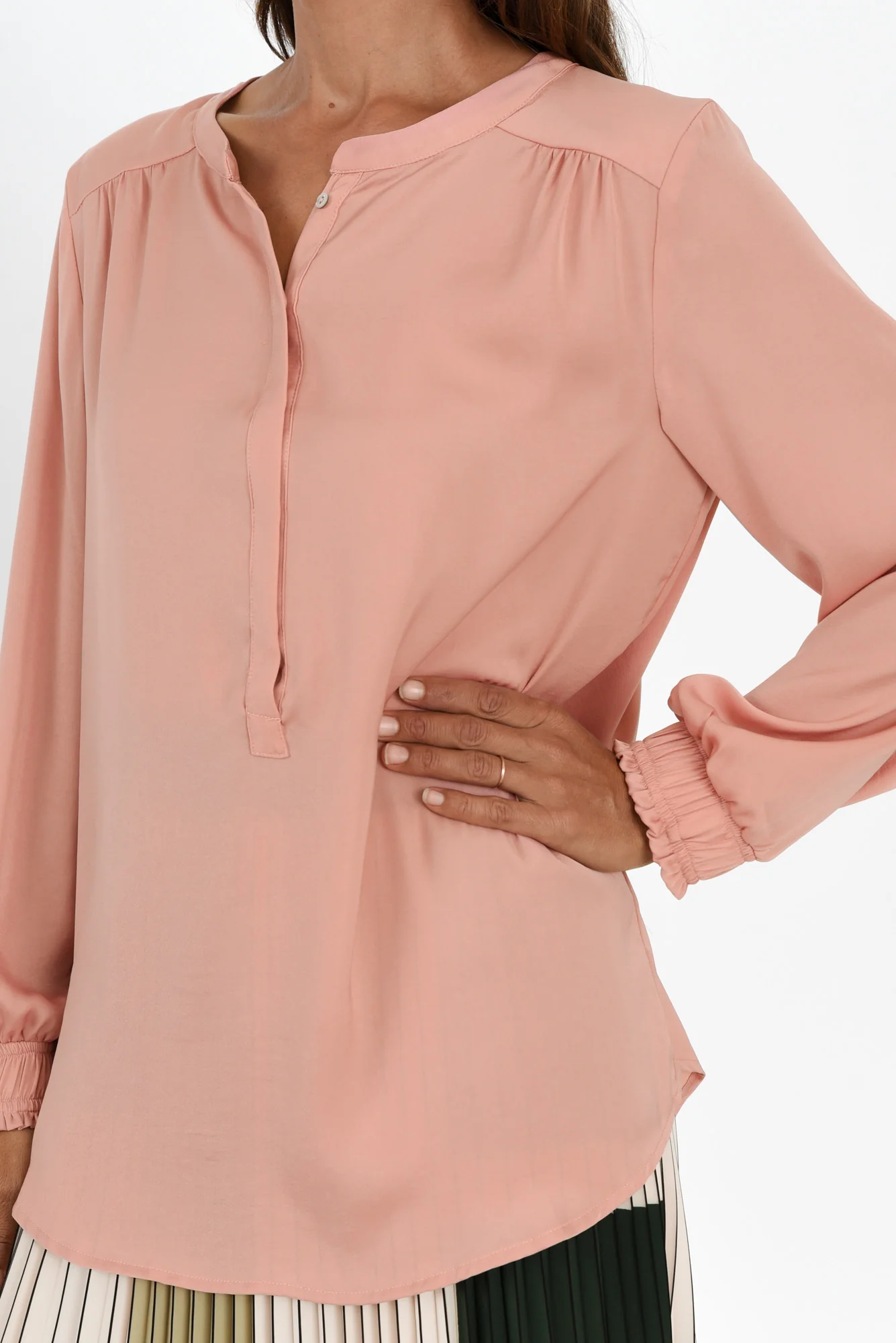 Luxe Peach Gloss Tunic - Image 5