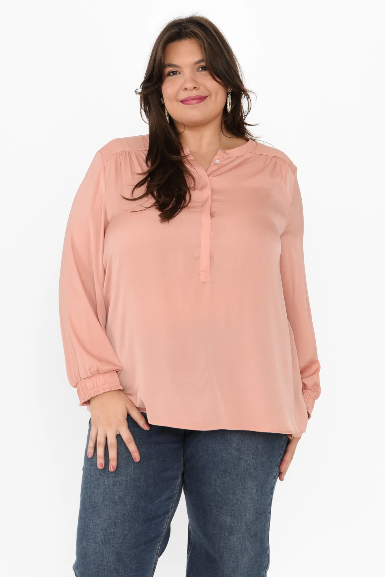Luxe Peach Gloss Tunic - Image 7