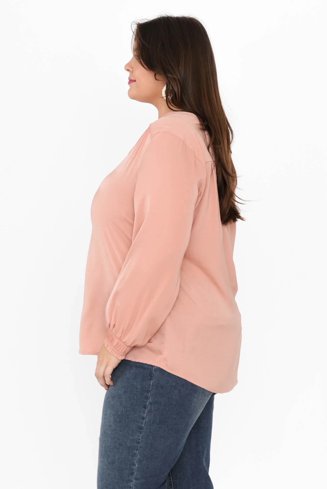 Luxe Peach Gloss Tunic - Image 8