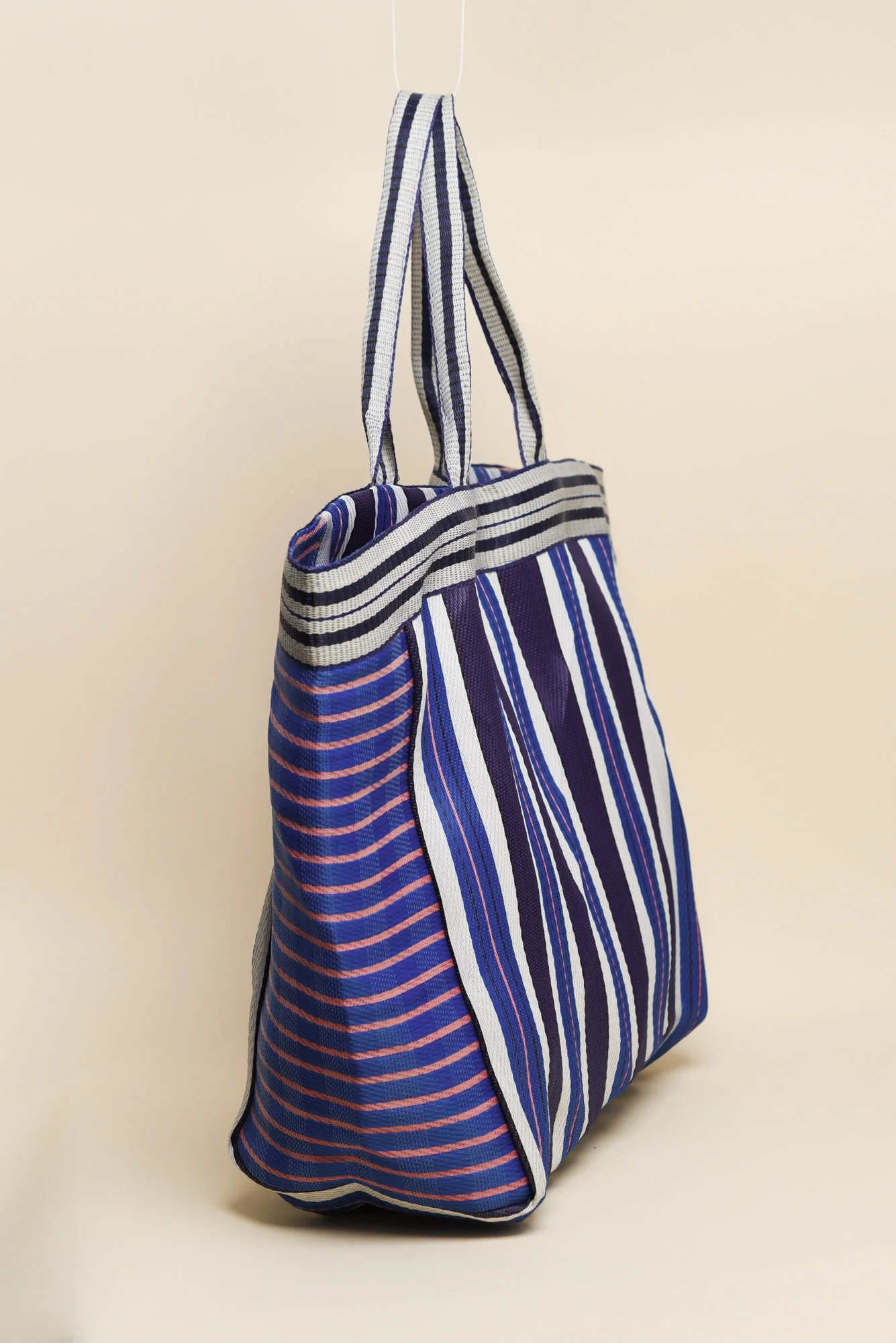Lyndal Blue Stripe Large Tote Bag - Image 3