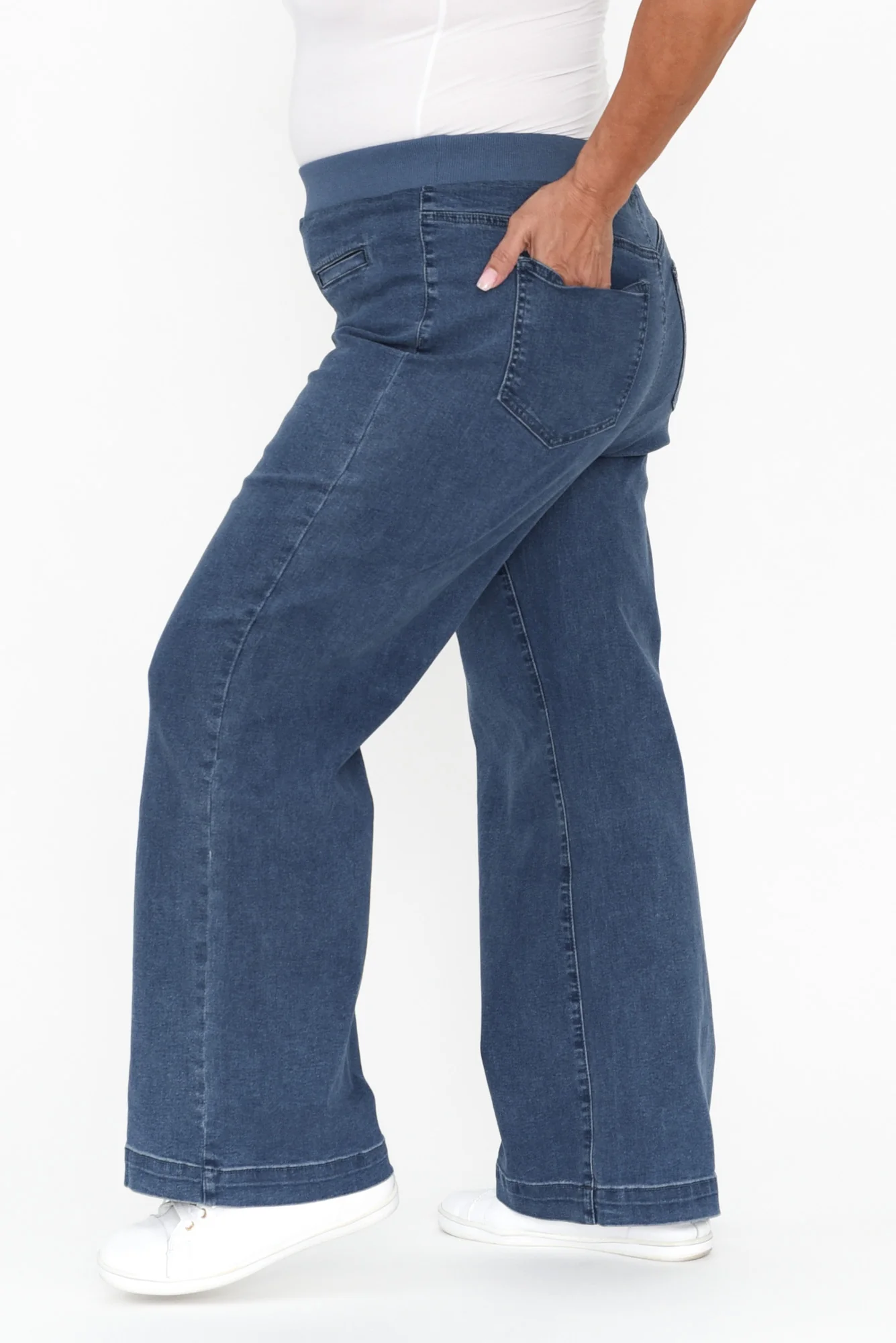 Maddy Blue Wide Leg Jeans - Image 10
