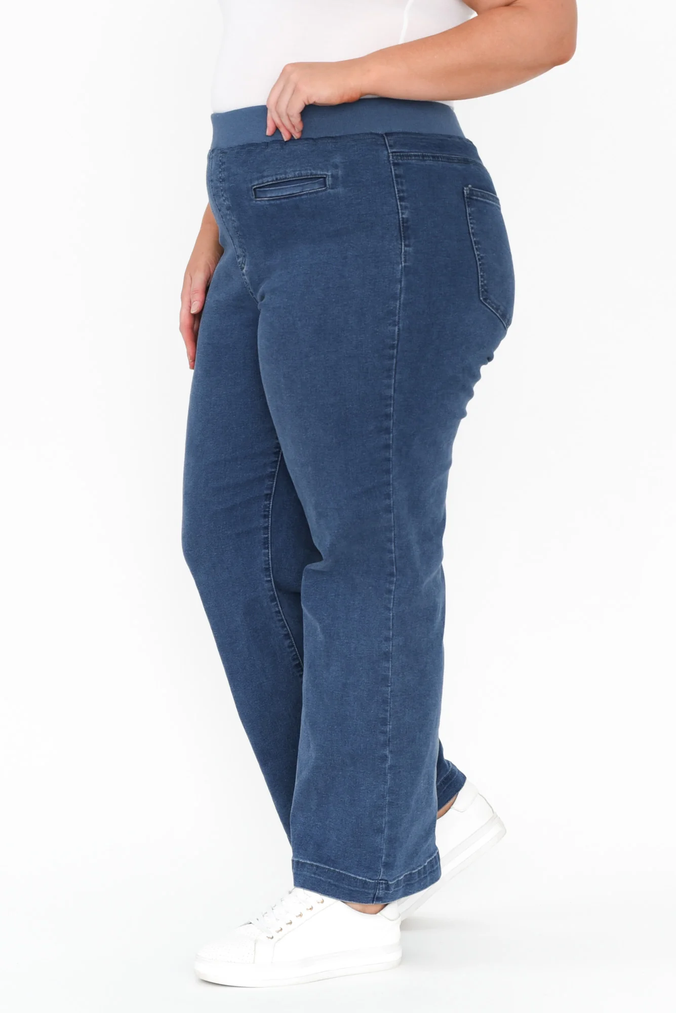 Maddy Blue Wide Leg Jeans - Image 14