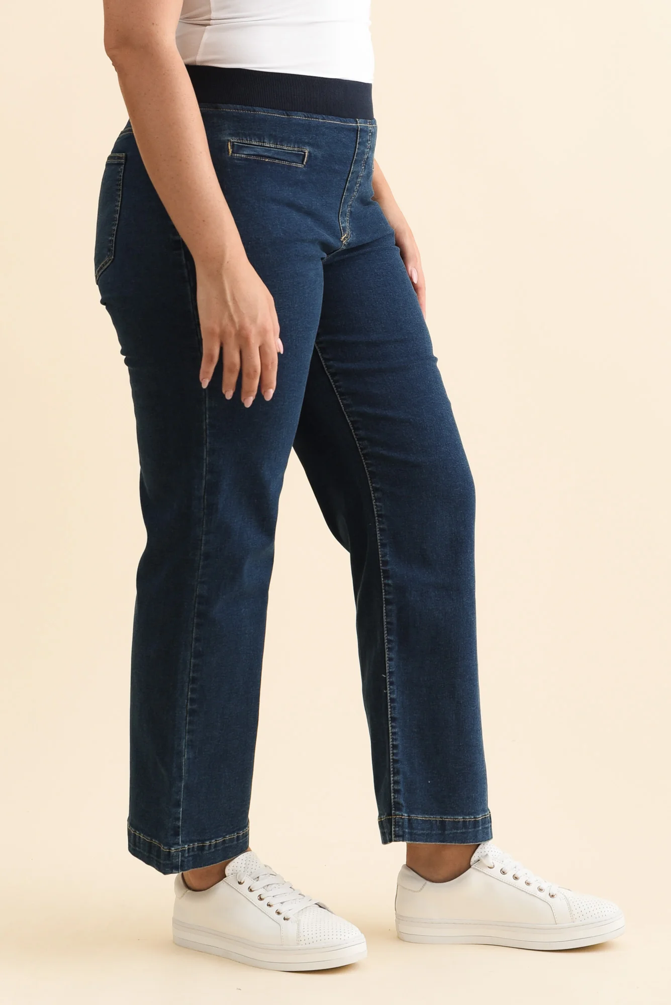 Maddy Dark Blue Wide Leg Jeans - Image 11