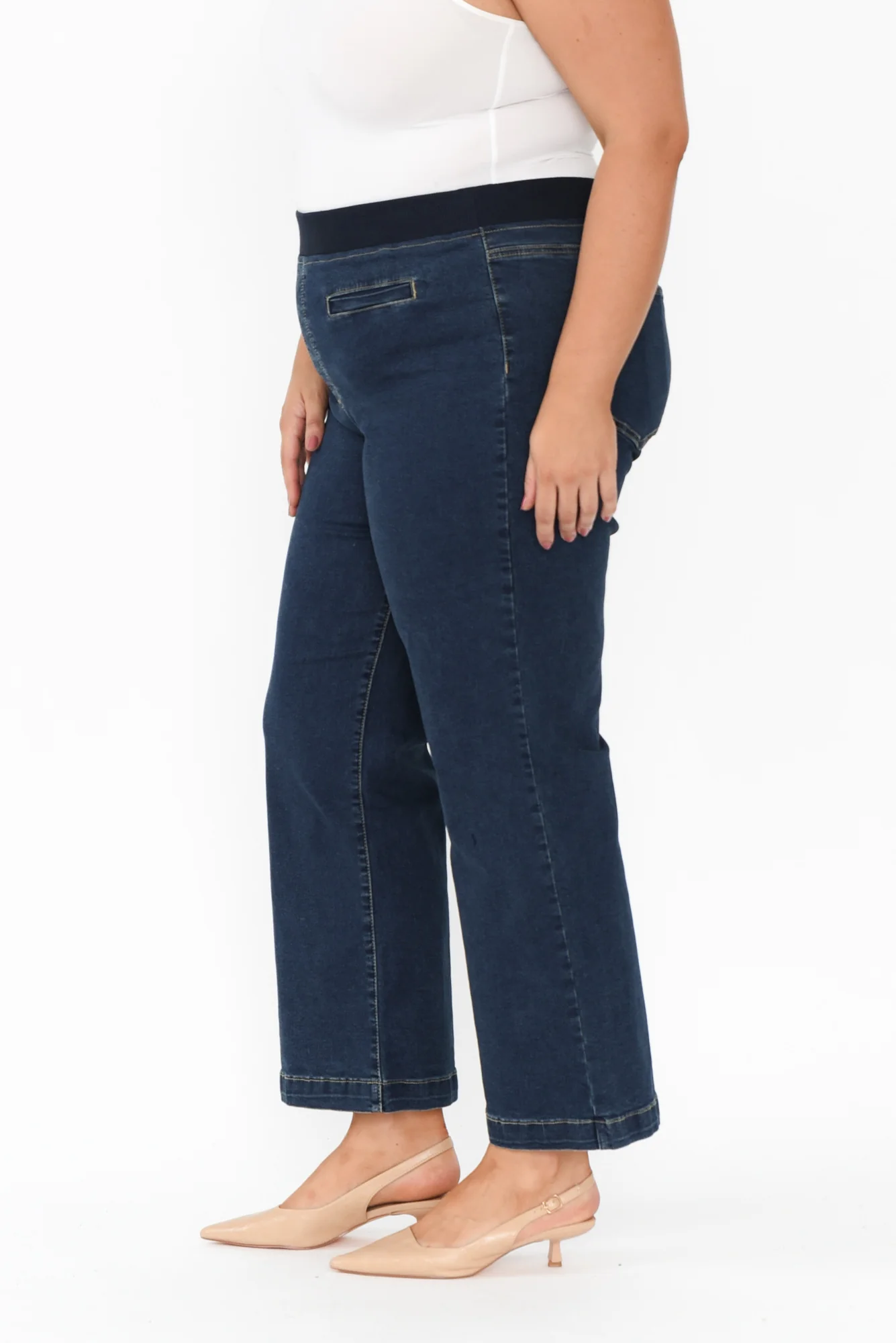 Maddy Dark Blue Wide Leg Jeans - Image 15