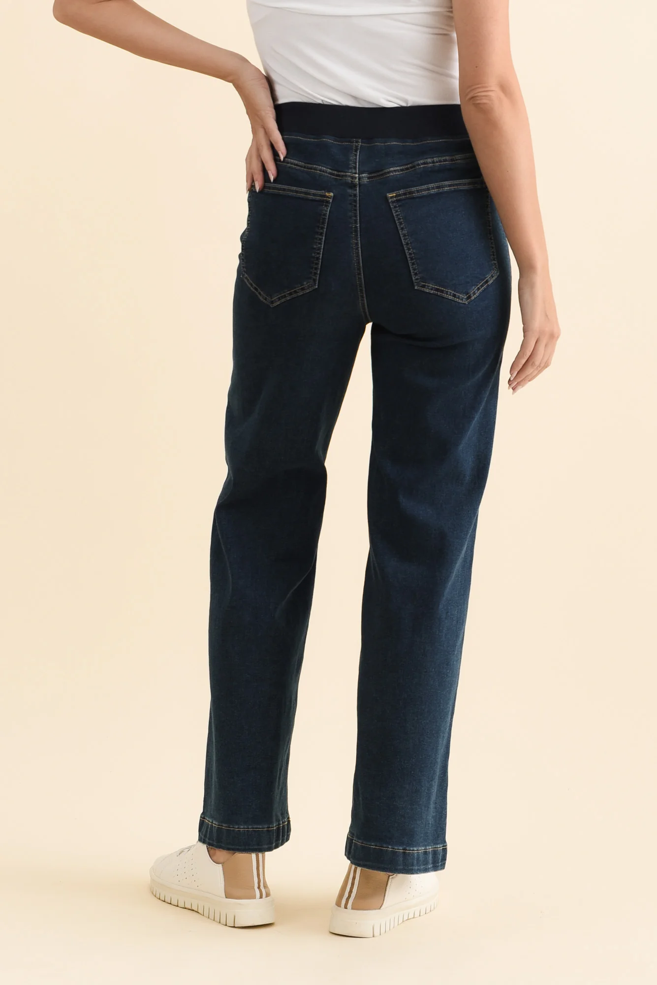Maddy Dark Blue Wide Leg Jeans - Image 6