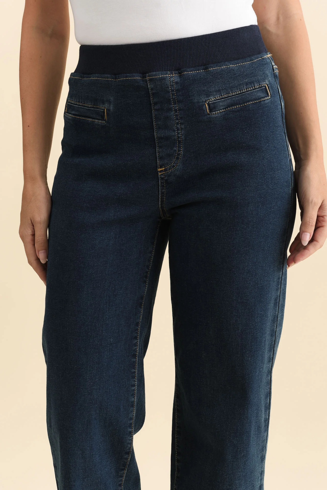 Maddy Dark Blue Wide Leg Jeans - Image 7