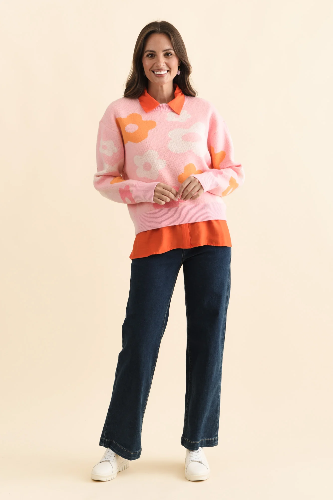 Maddy Dark Blue Wide Leg Jeans - Image 8