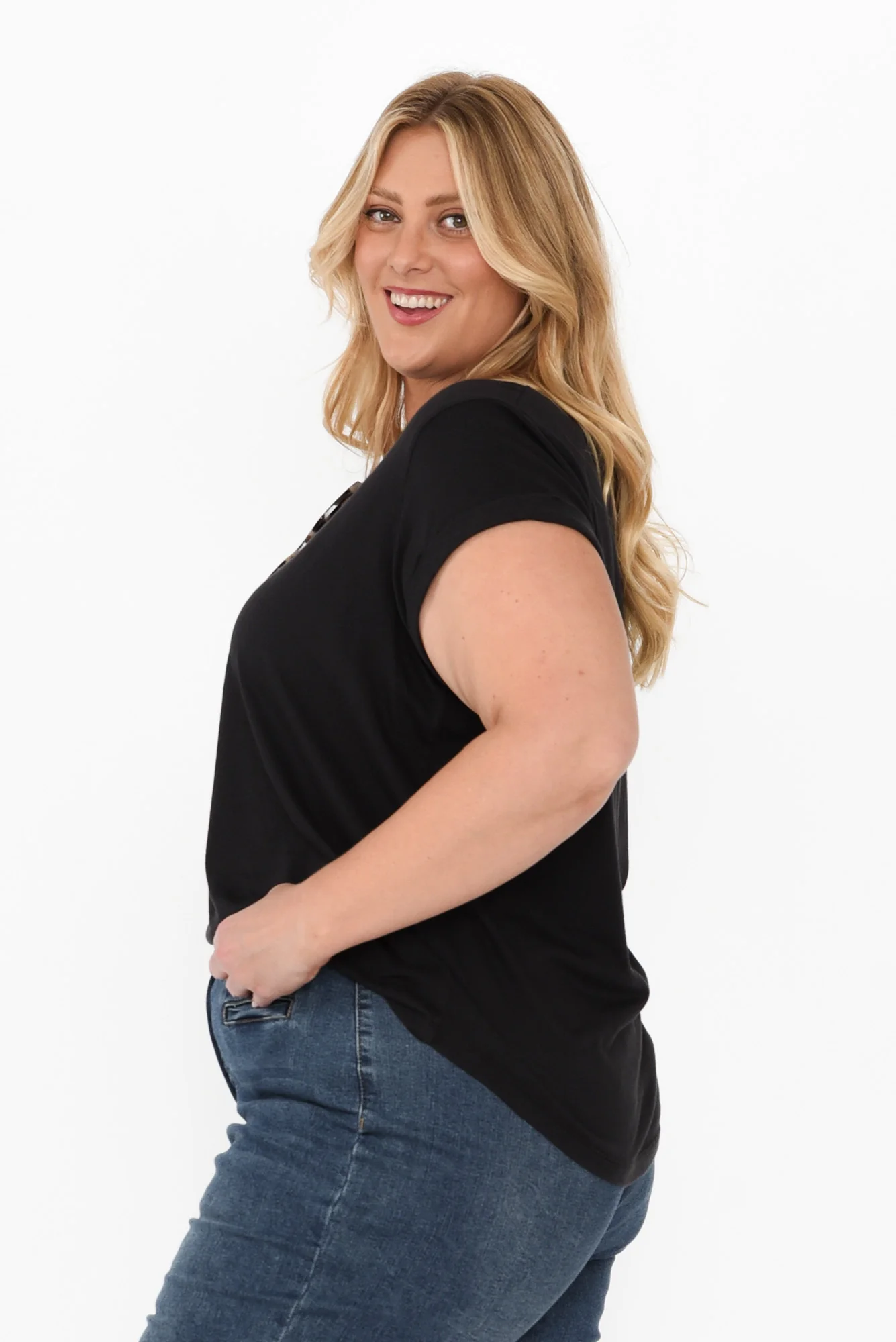 Manly Black Cotton Tee - Image 10