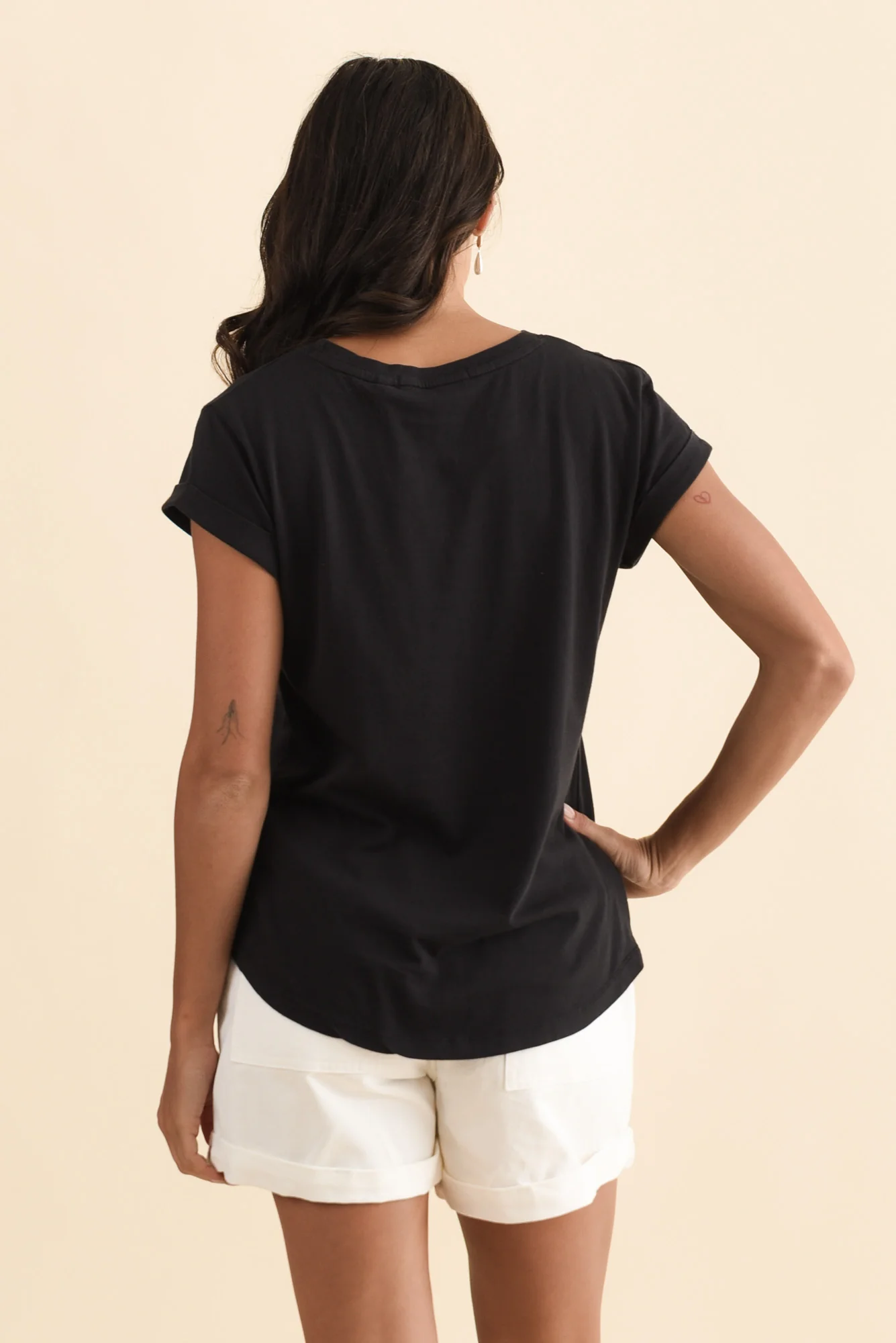 Manly Black Cotton Tee - Image 4