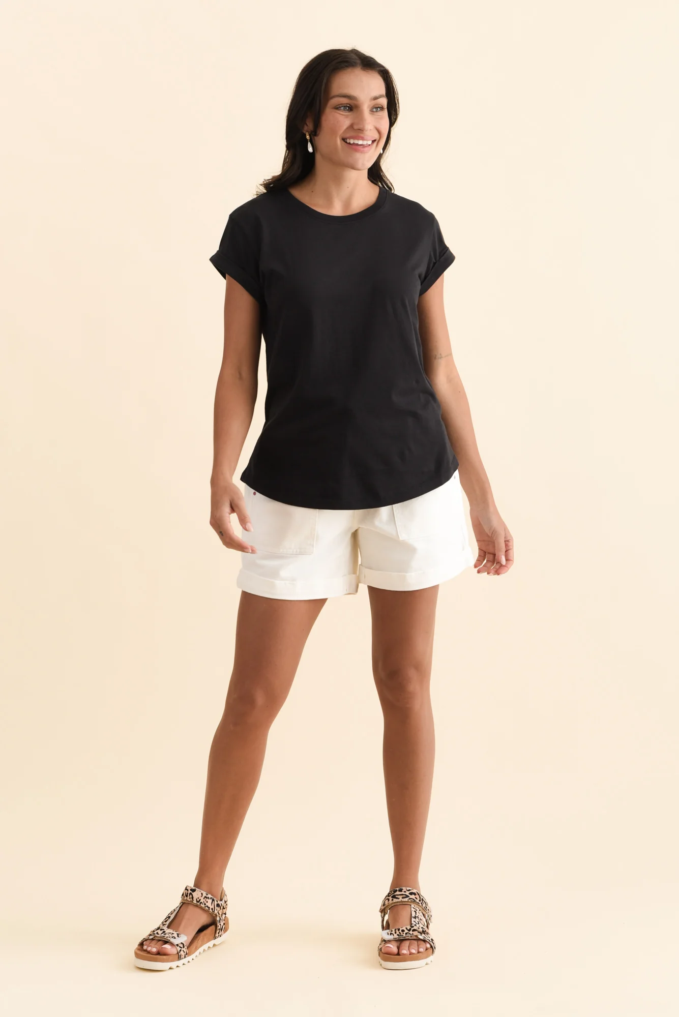 Manly Black Cotton Tee - Image 7