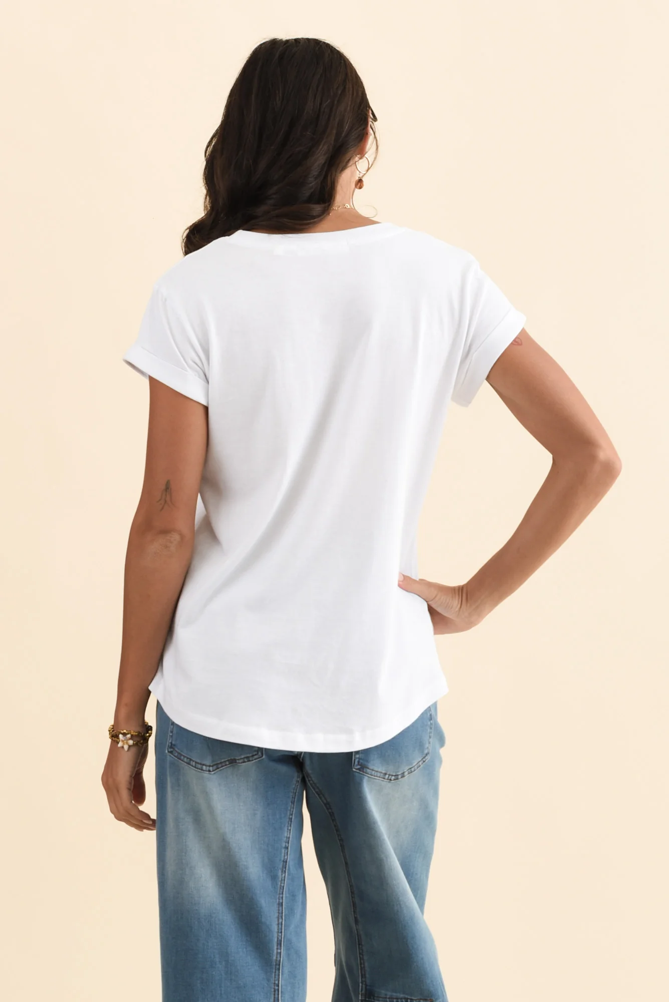 Manly White Cotton Tee - Image 4