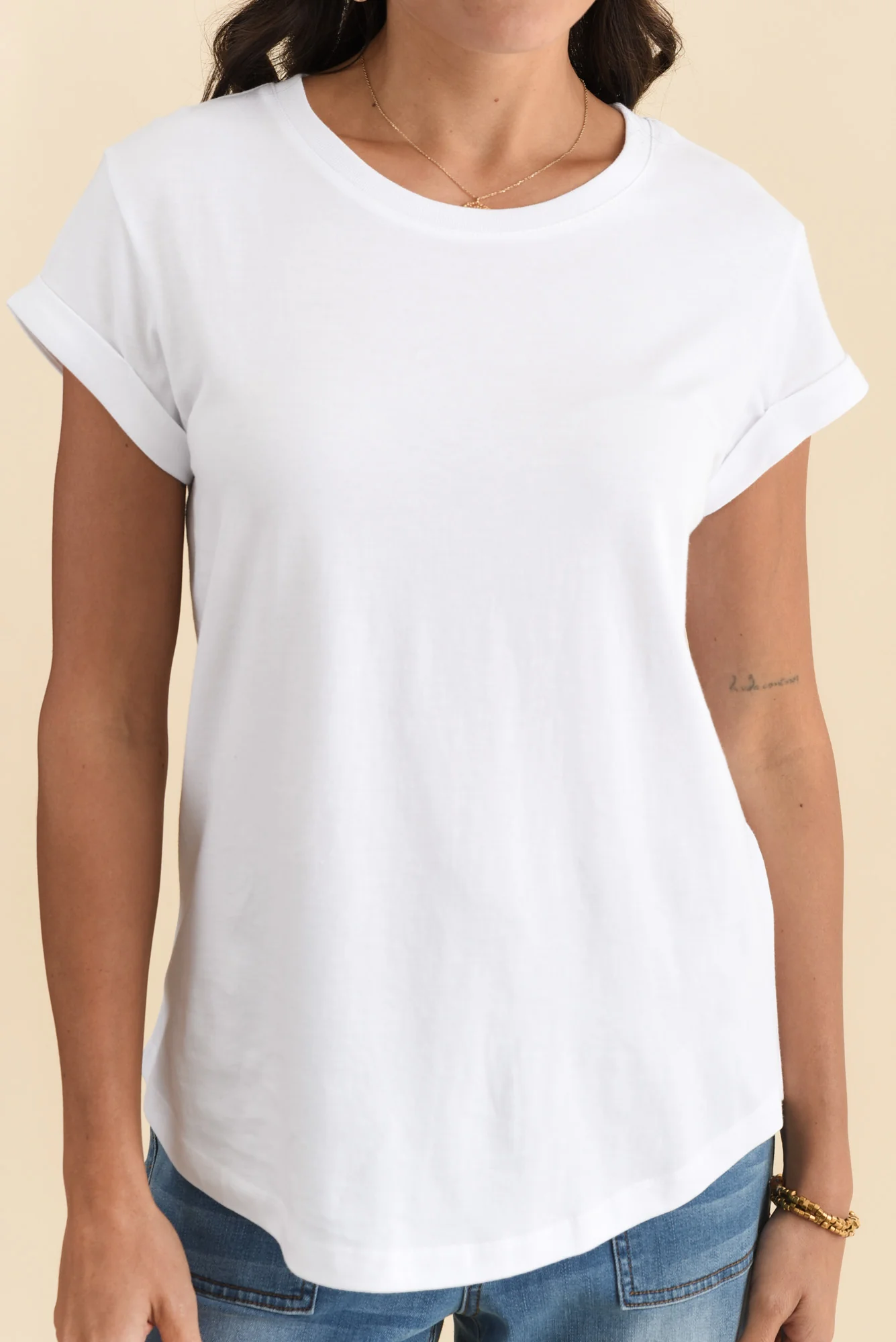 Manly White Cotton Tee - Image 5