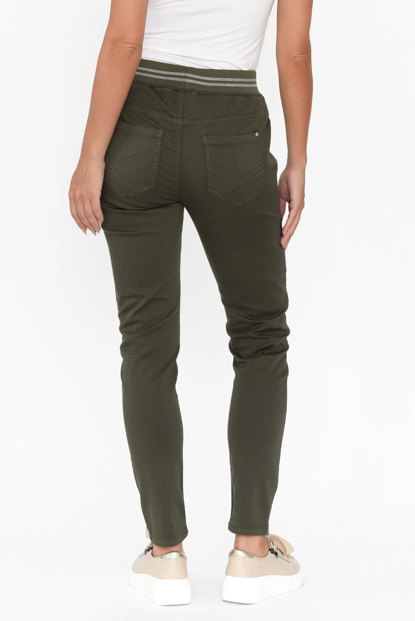 Margo Khaki Drawstring Pants - Image 5