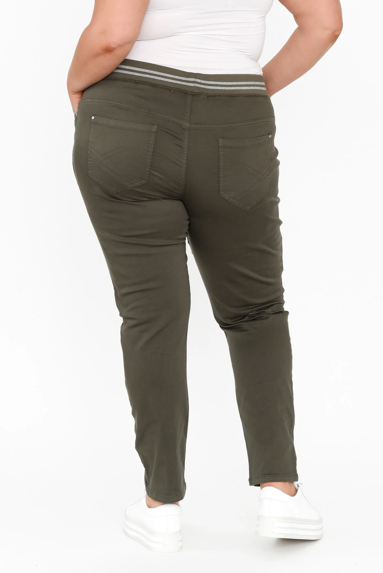 Margo Khaki Drawstring Pants - Image 9