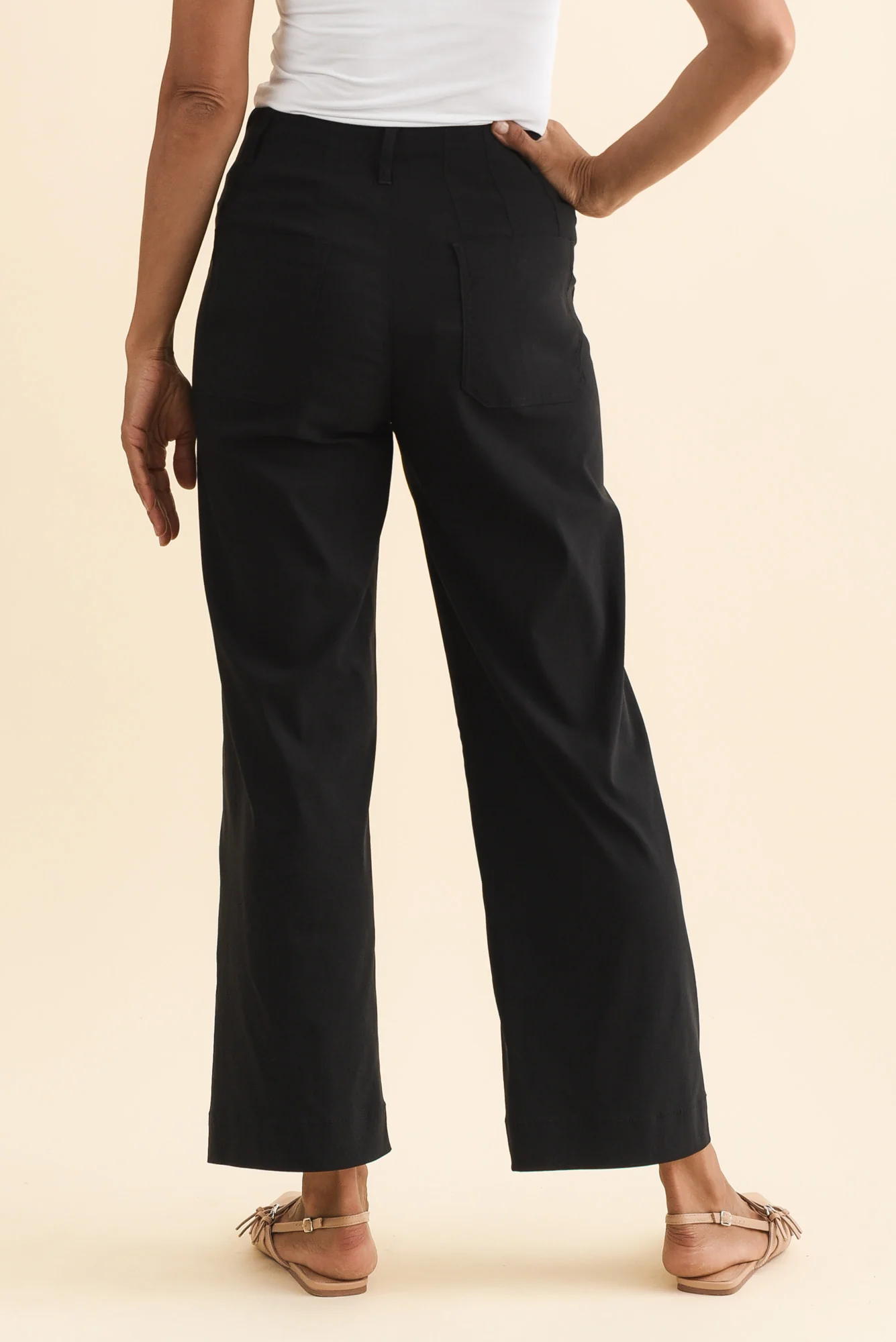 Marine Black Wide Leg Pants - Image 4