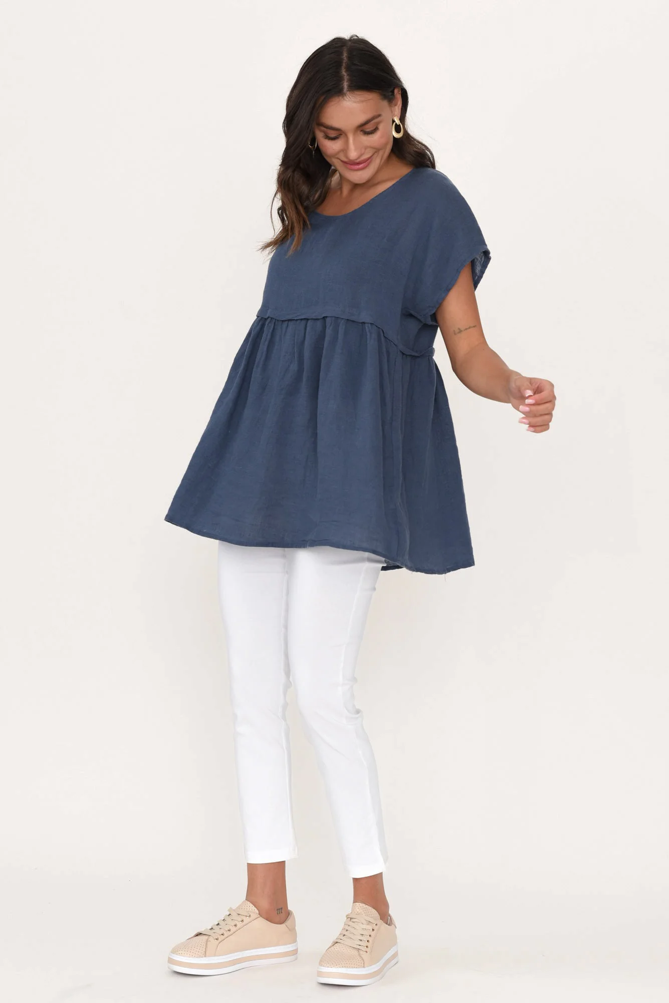 Marlin White Slim Leg Pants - Image 4