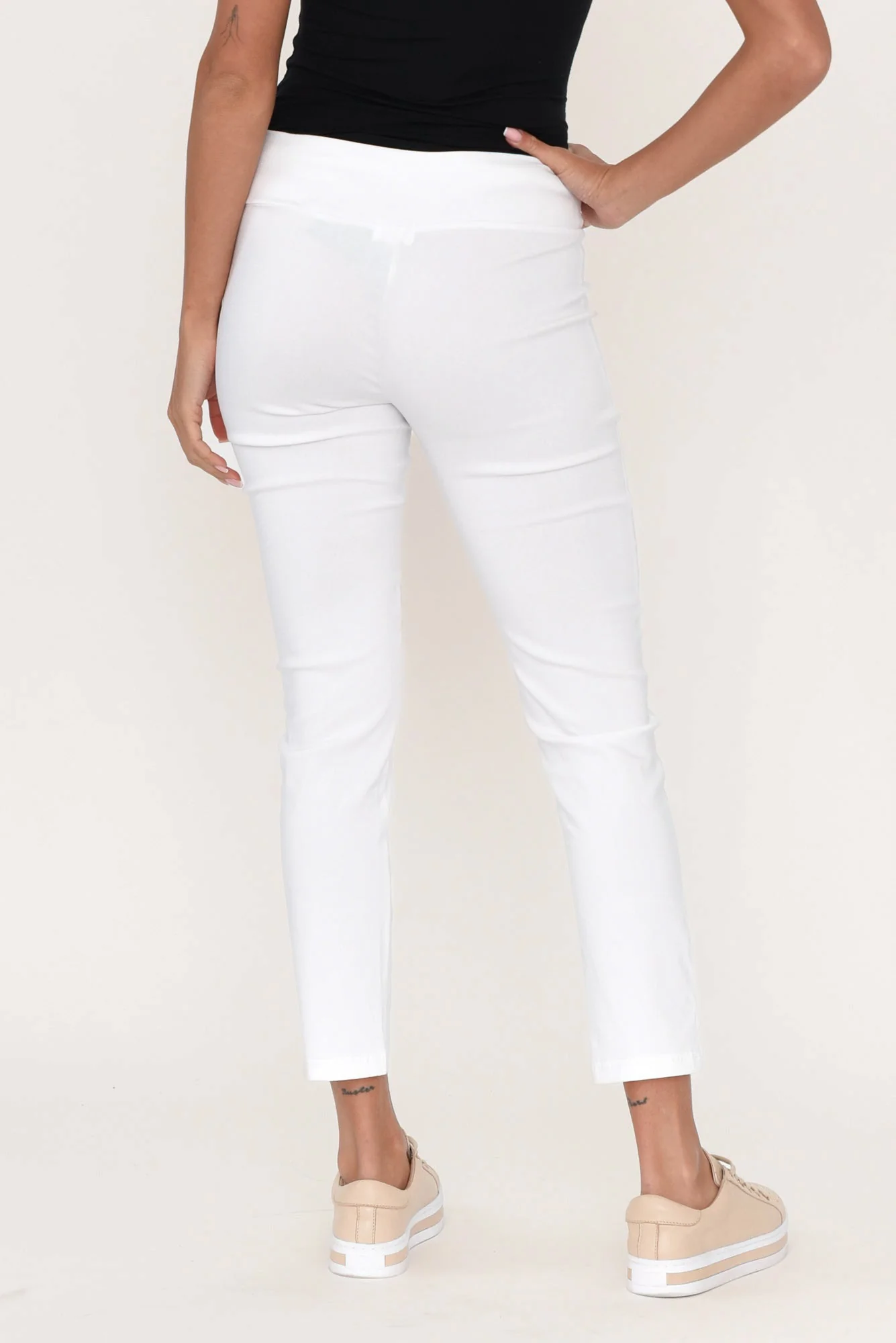 Marlin White Slim Leg Pants - Image 6