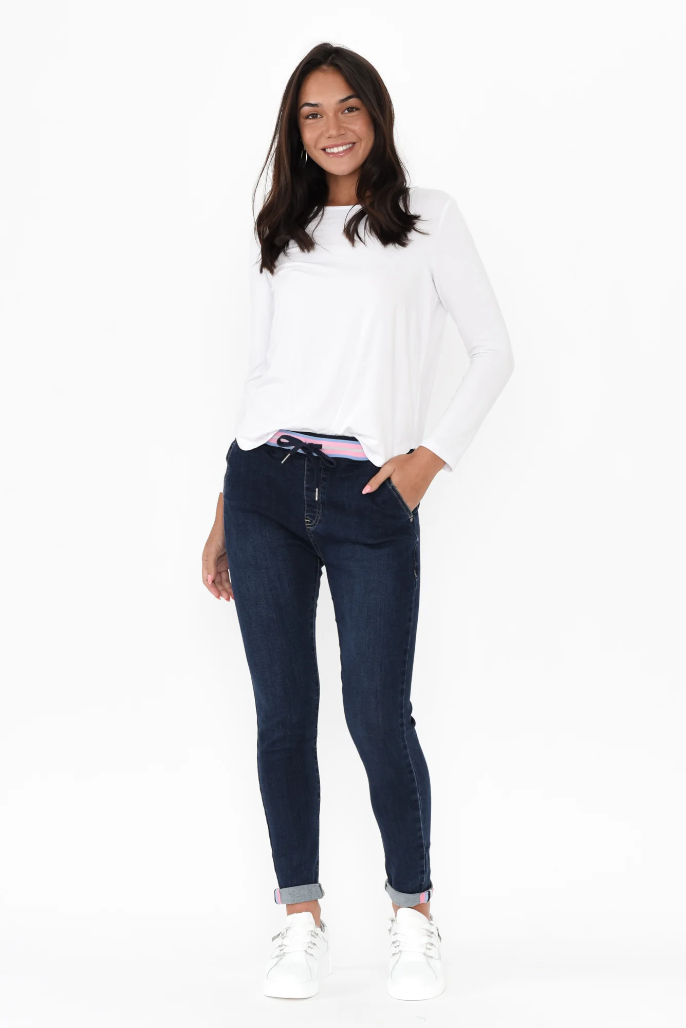 Melody Indigo Drawstring Jeans - Image 3