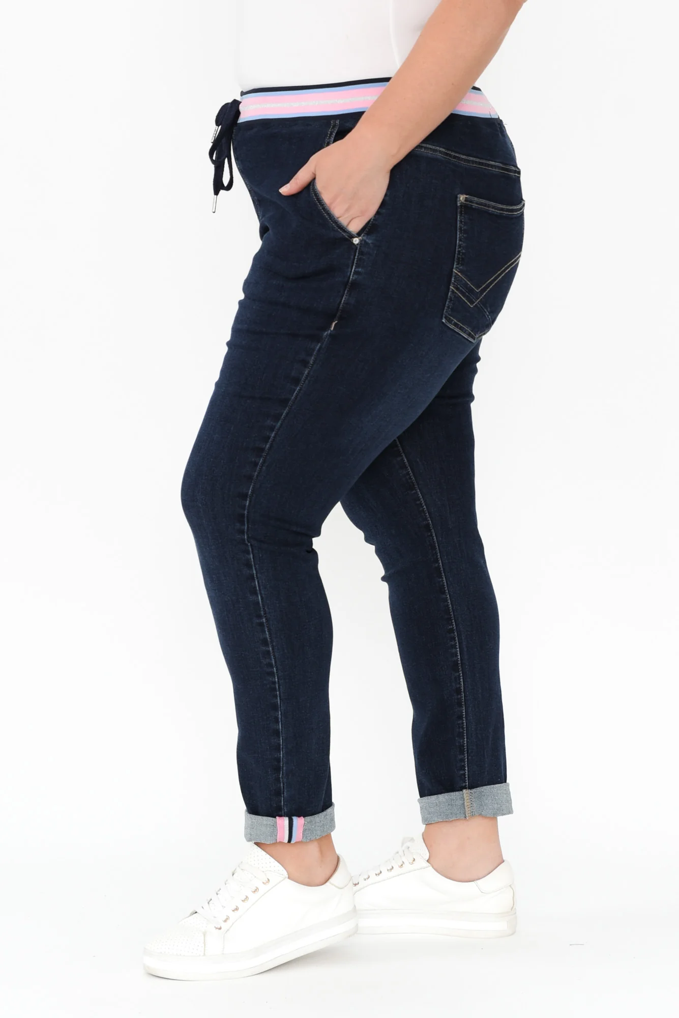 Melody Indigo Drawstring Jeans - Image 9