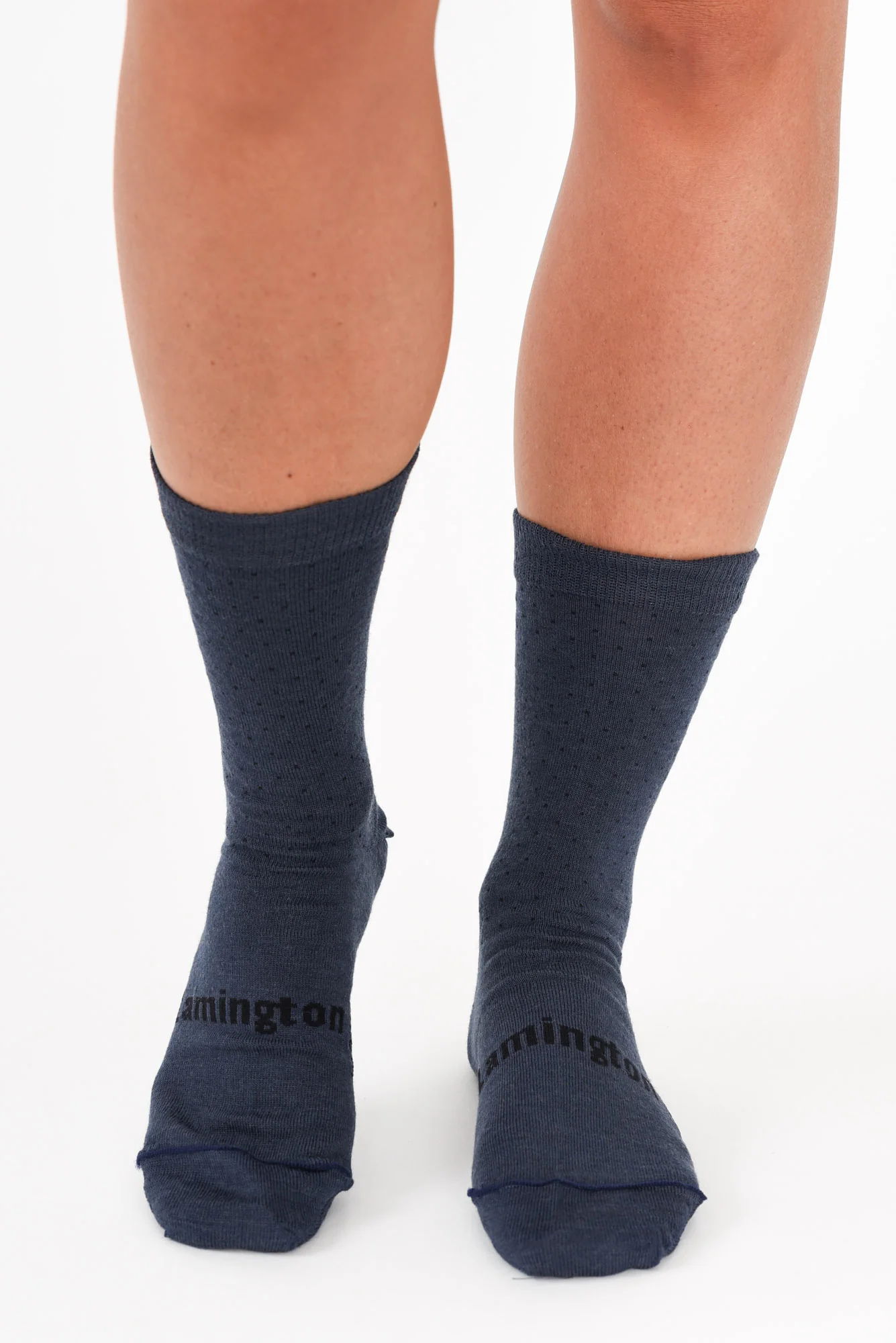 Midnight Merino Wool Soft Cuff Crew Socks - Image 3