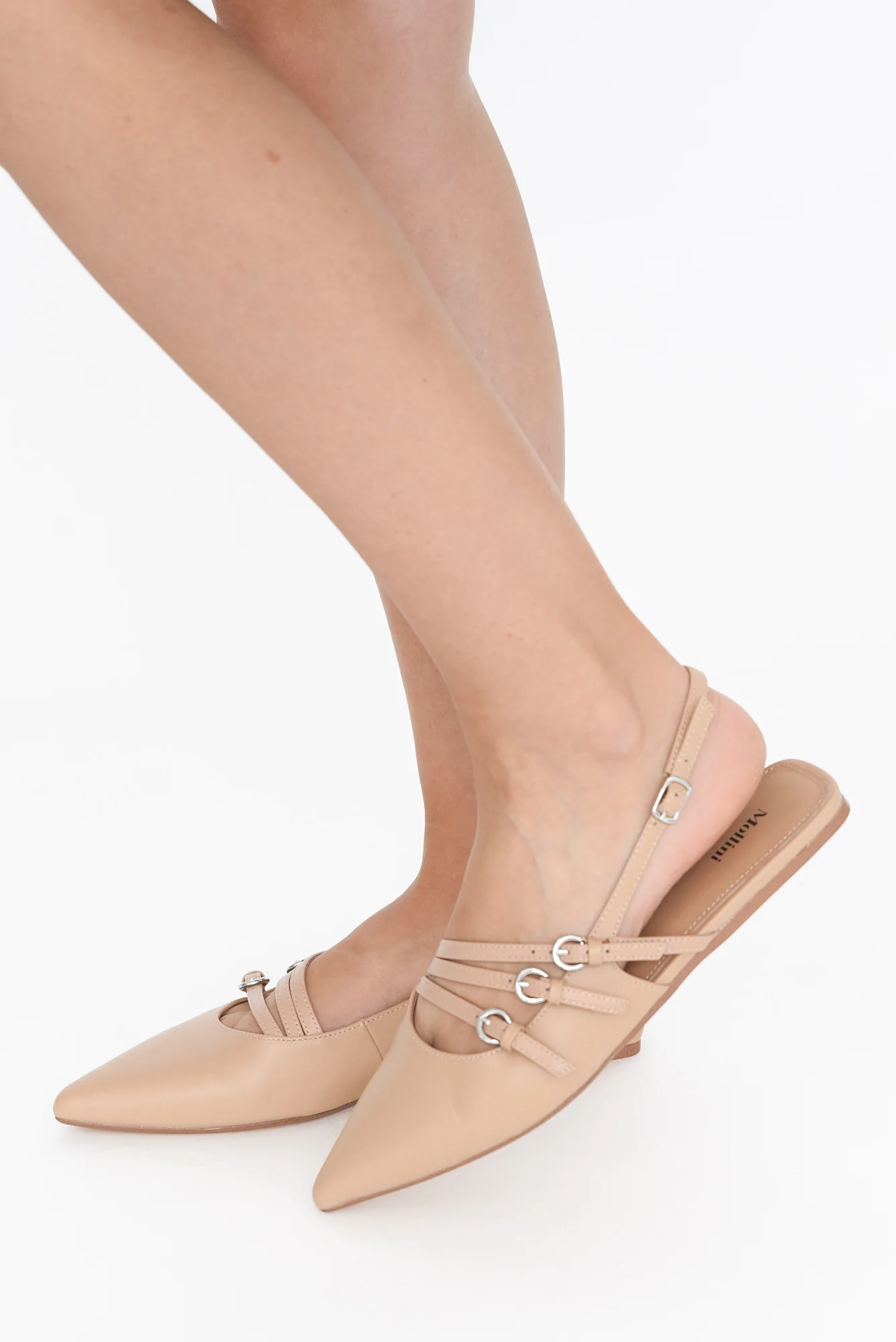 Moena Tan Leather Slingback Mule - Image 5