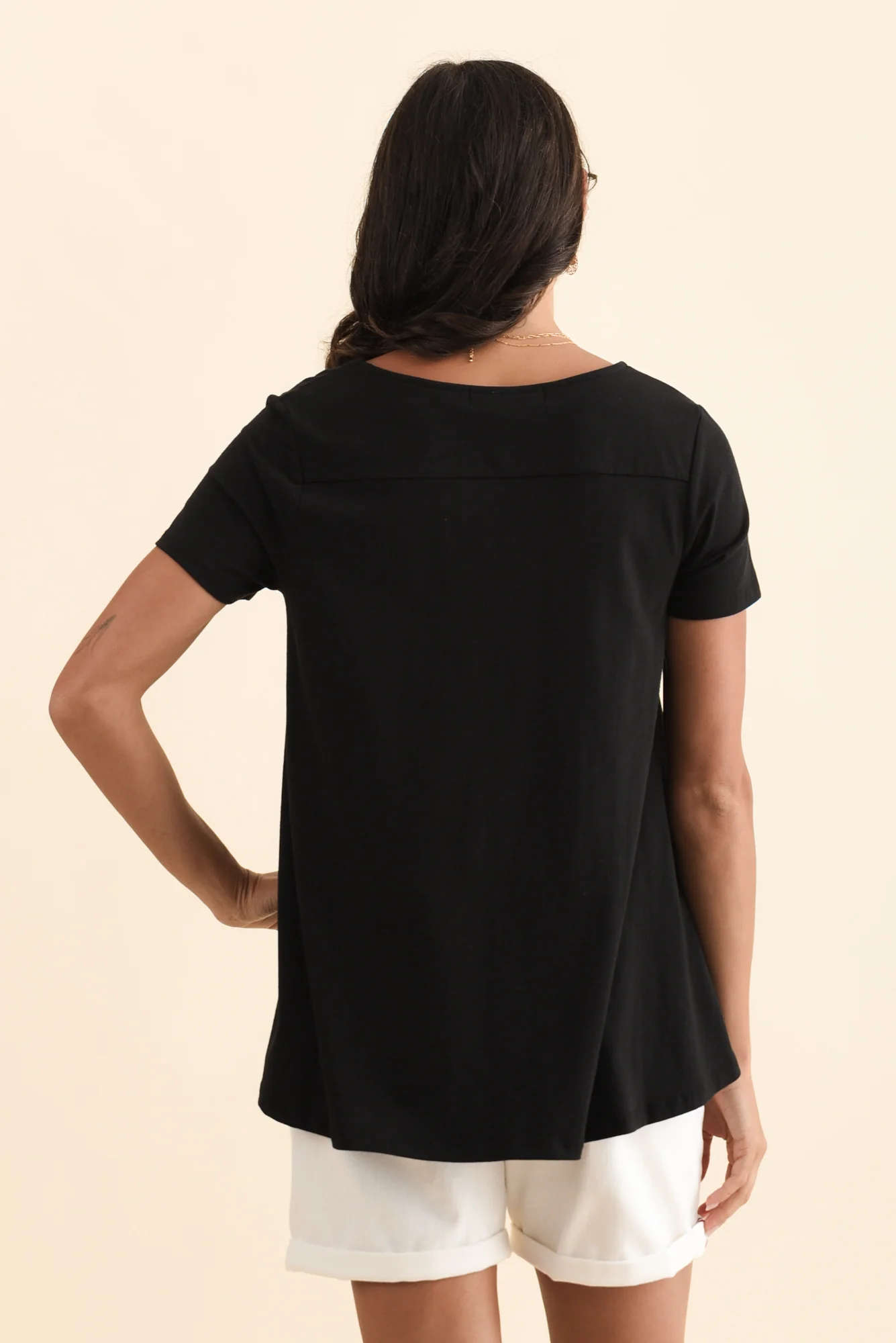 Montreal Black Cotton Tee - Image 4