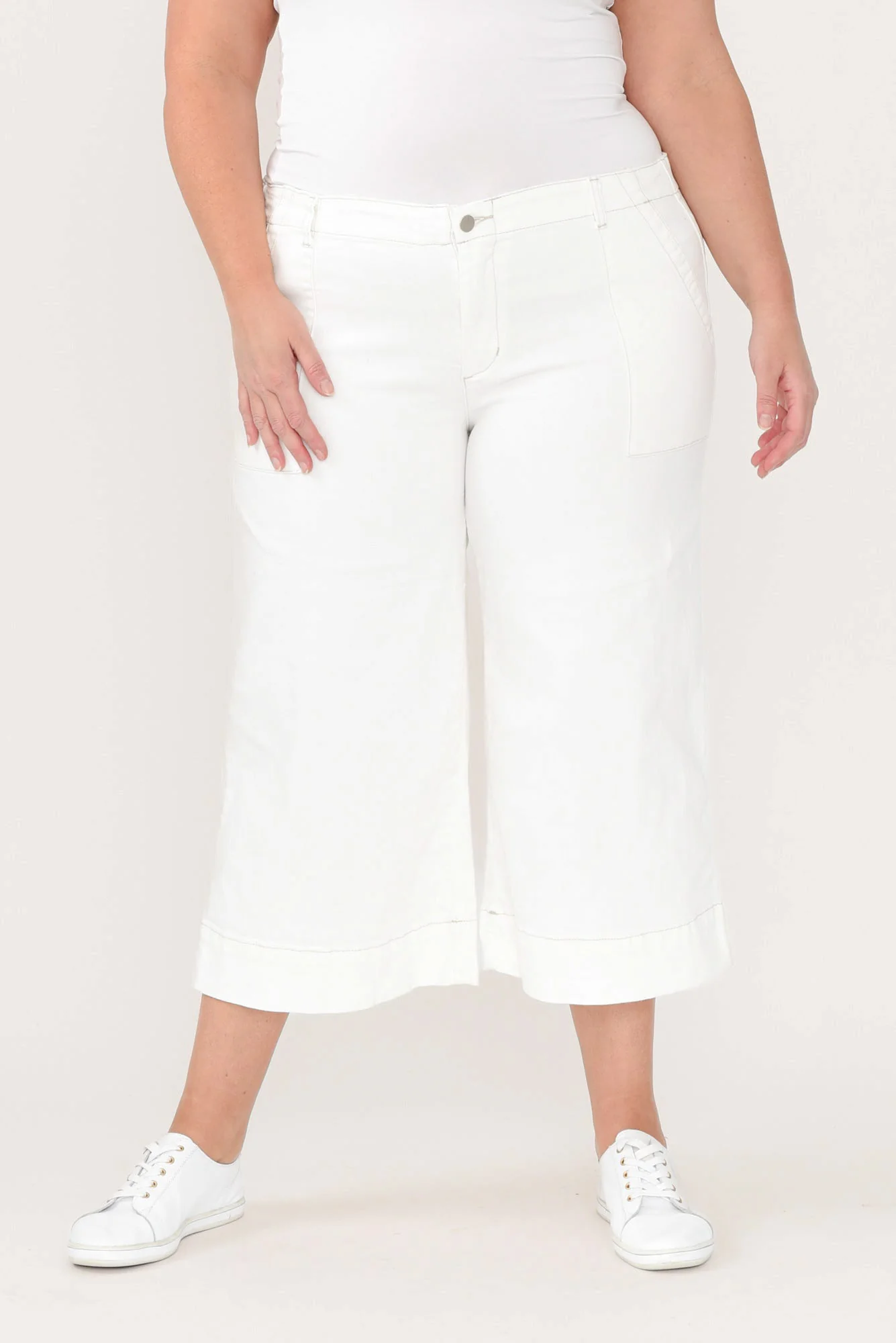 Narcy Ivory Wide Leg Jeans - Image 8