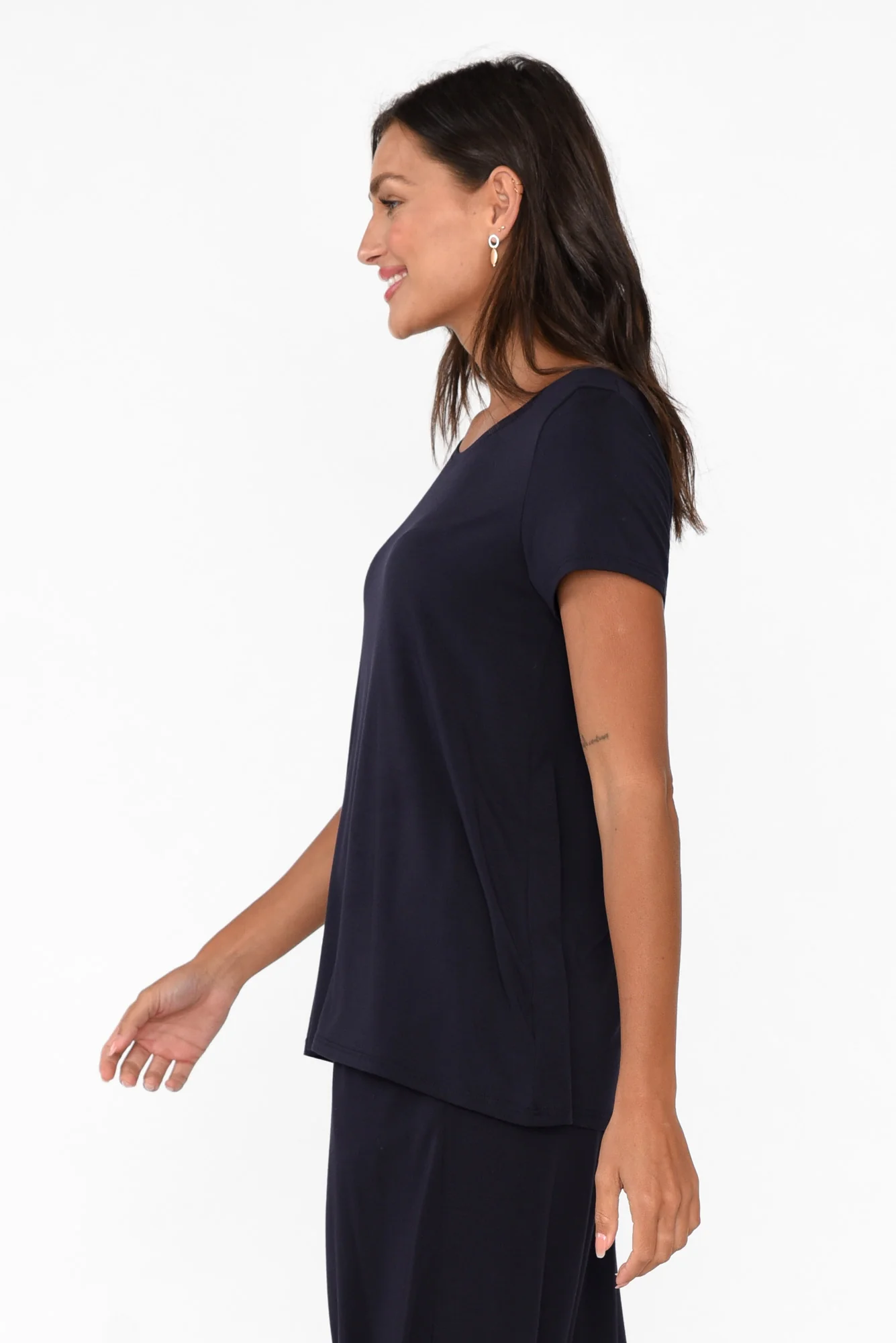 Navy Micro Modal Swing Tee - Image 4