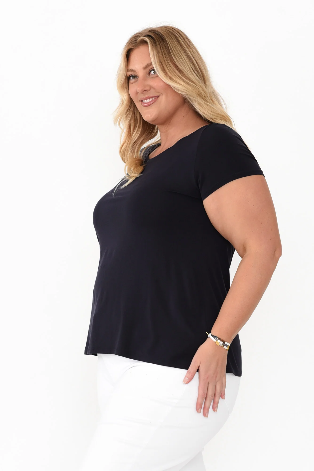 Navy Micro Modal Swing Tee - Image 9