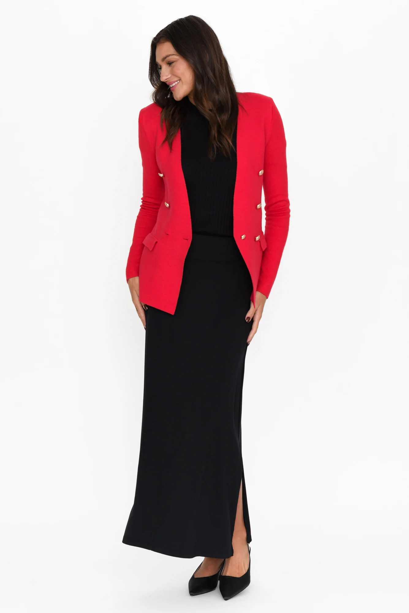 Olivia Black Bamboo Knit Tee - Image 7