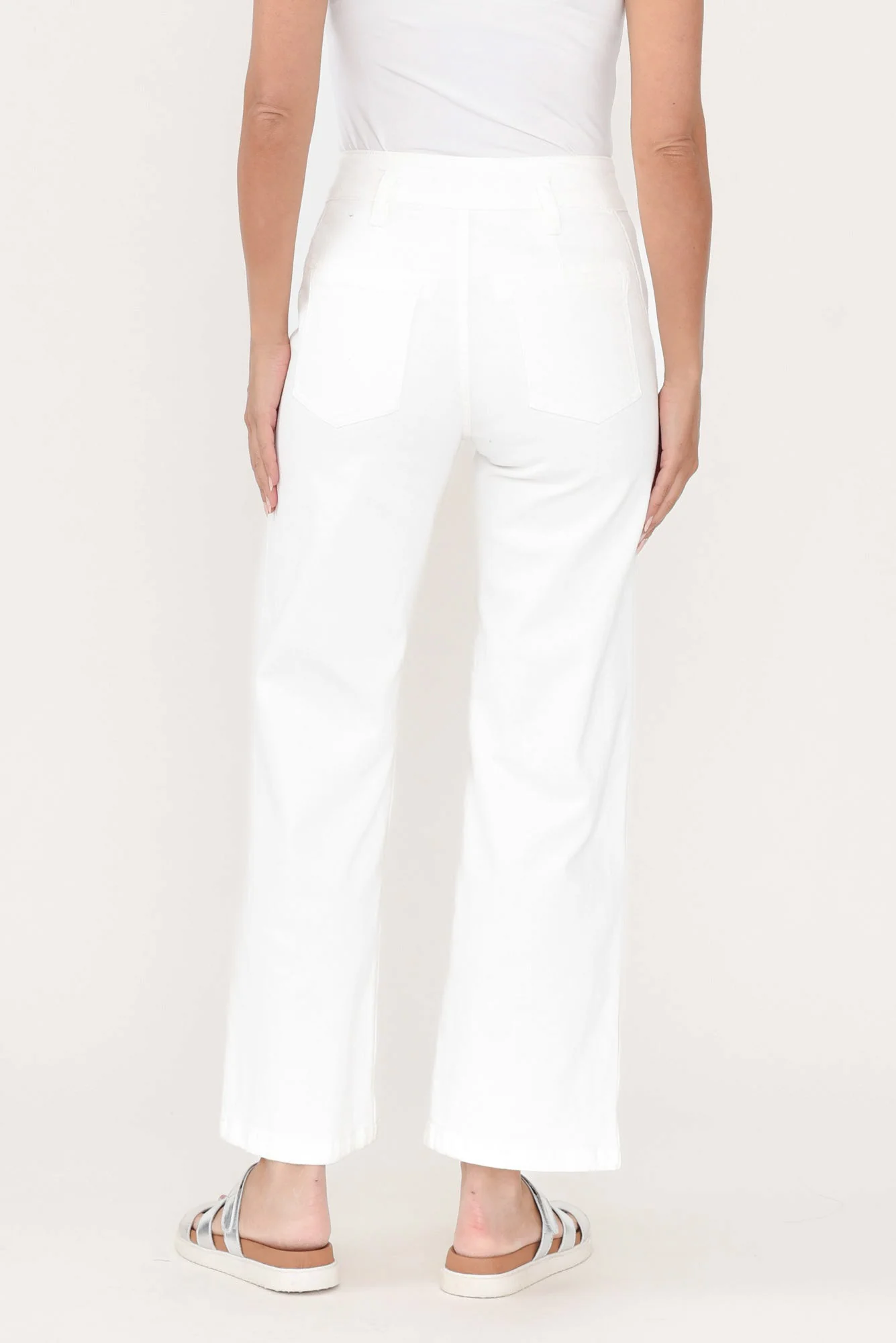 Orwell White Wide Leg Jeans - Image 6