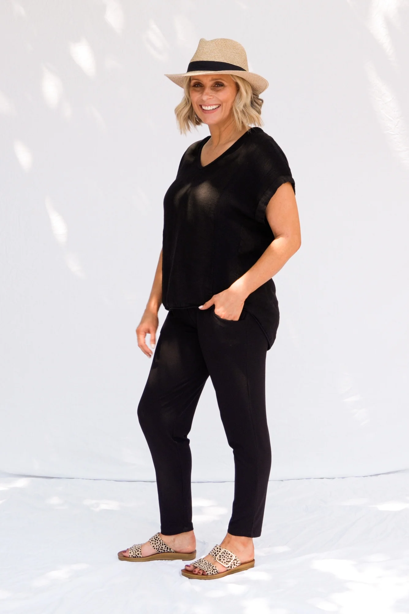 Percy Black Bamboo Pocket Pants - Image 16