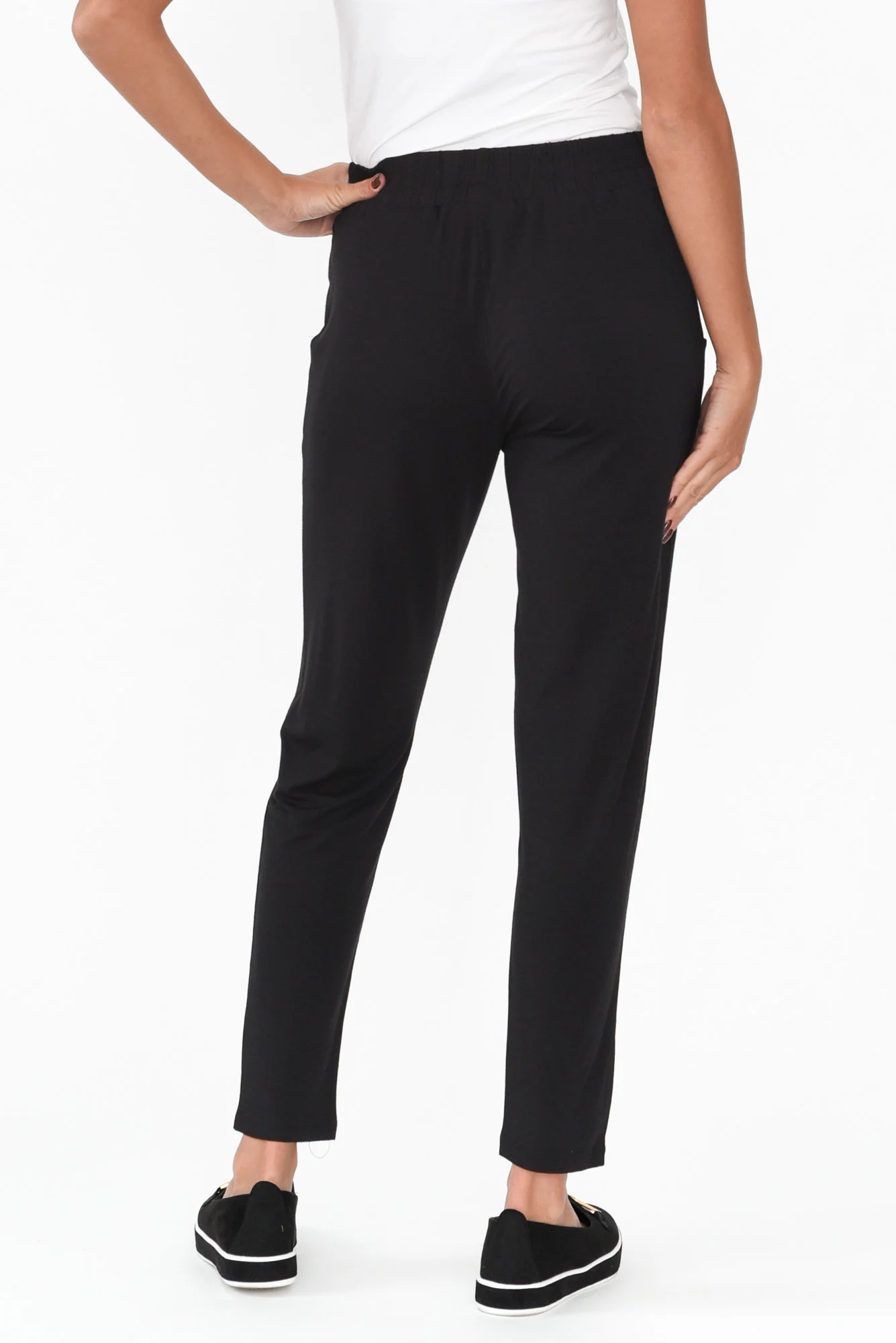 Percy Black Bamboo Pocket Pants - Image 6