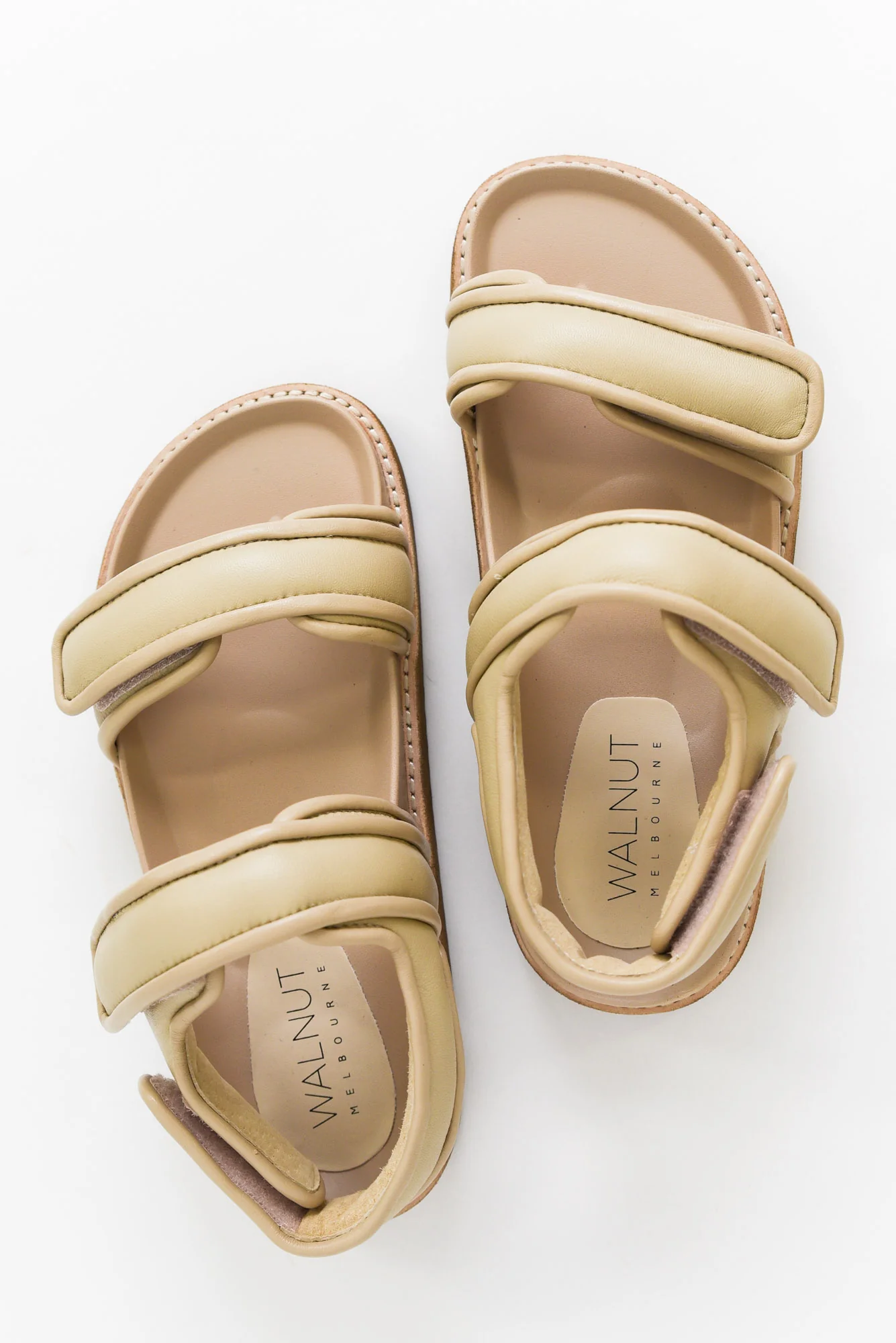 Peta Beige Leather Strappy Sandal - Image 3