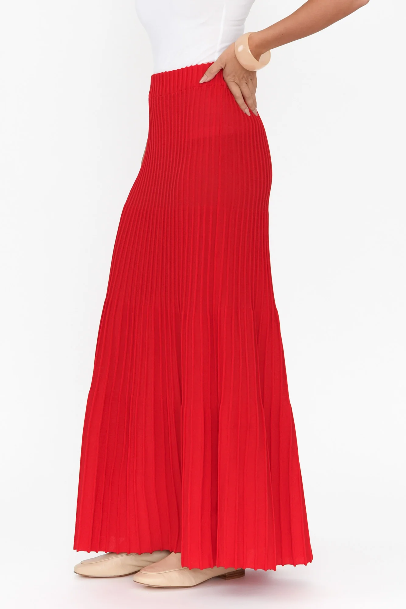 Pimm Red Knit Skirt - Image 5