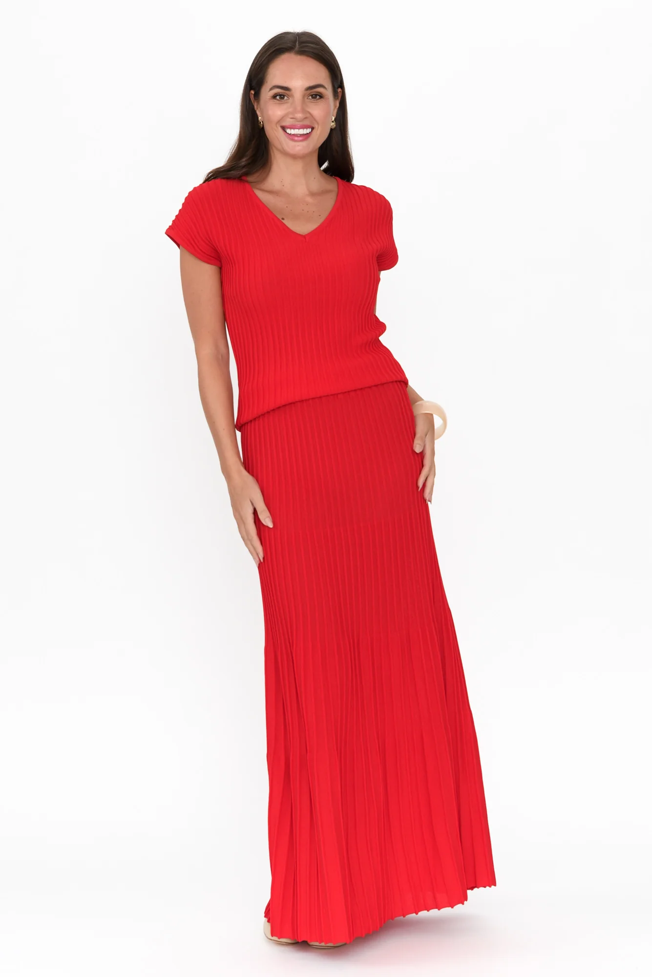 Pimm Red Knit Skirt - Image 7