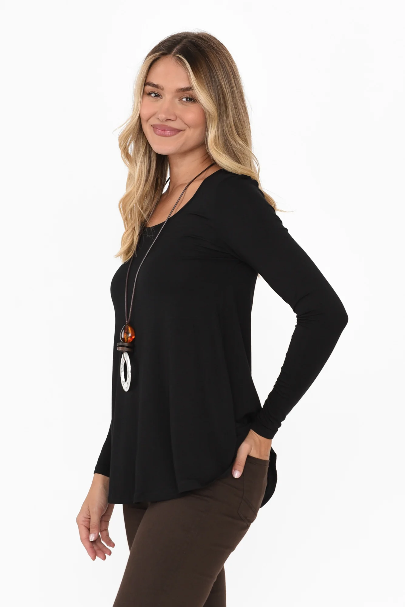 Pippa Black Bamboo Top - Image 4