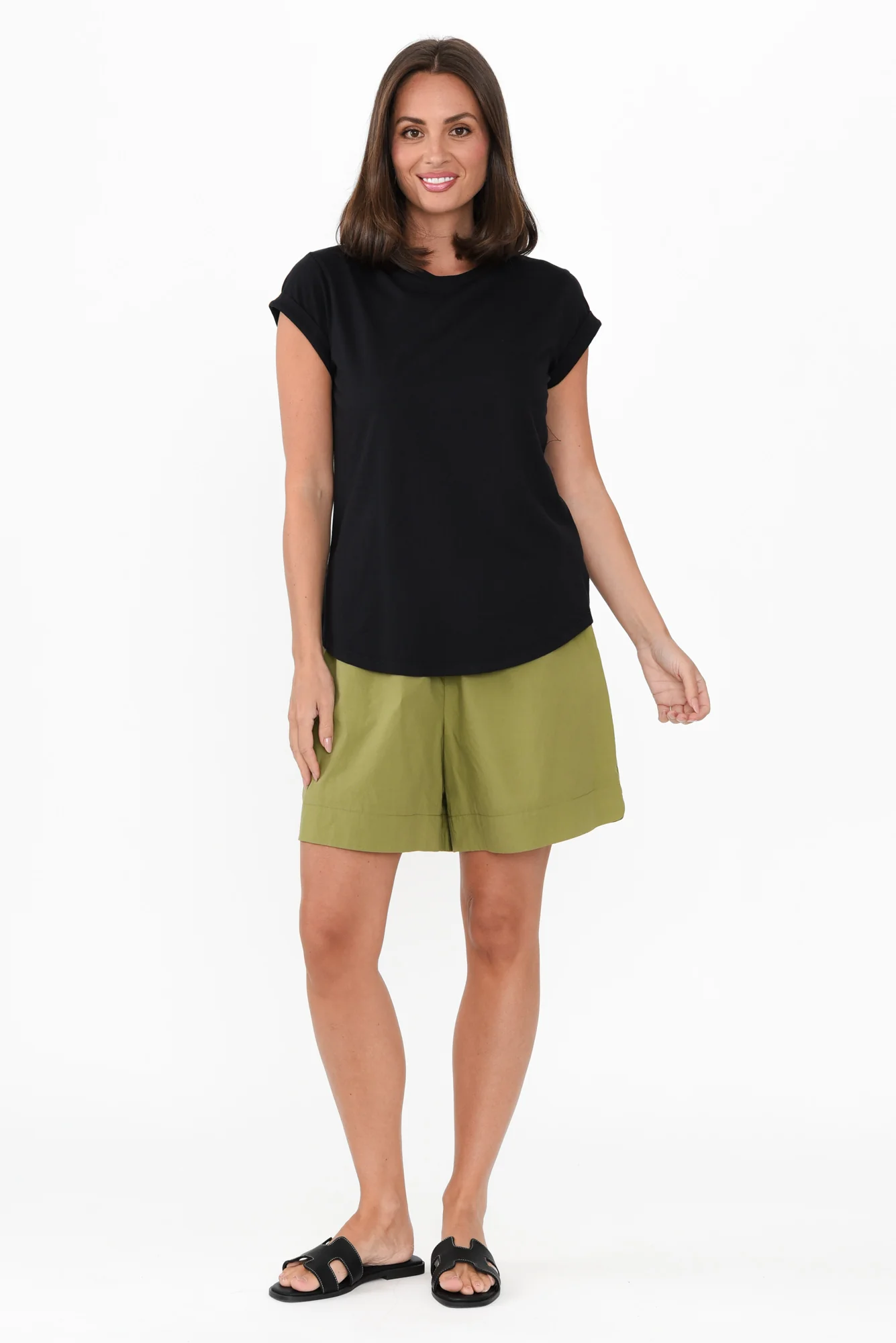 Pomona Green Cotton Shorts - Image 8