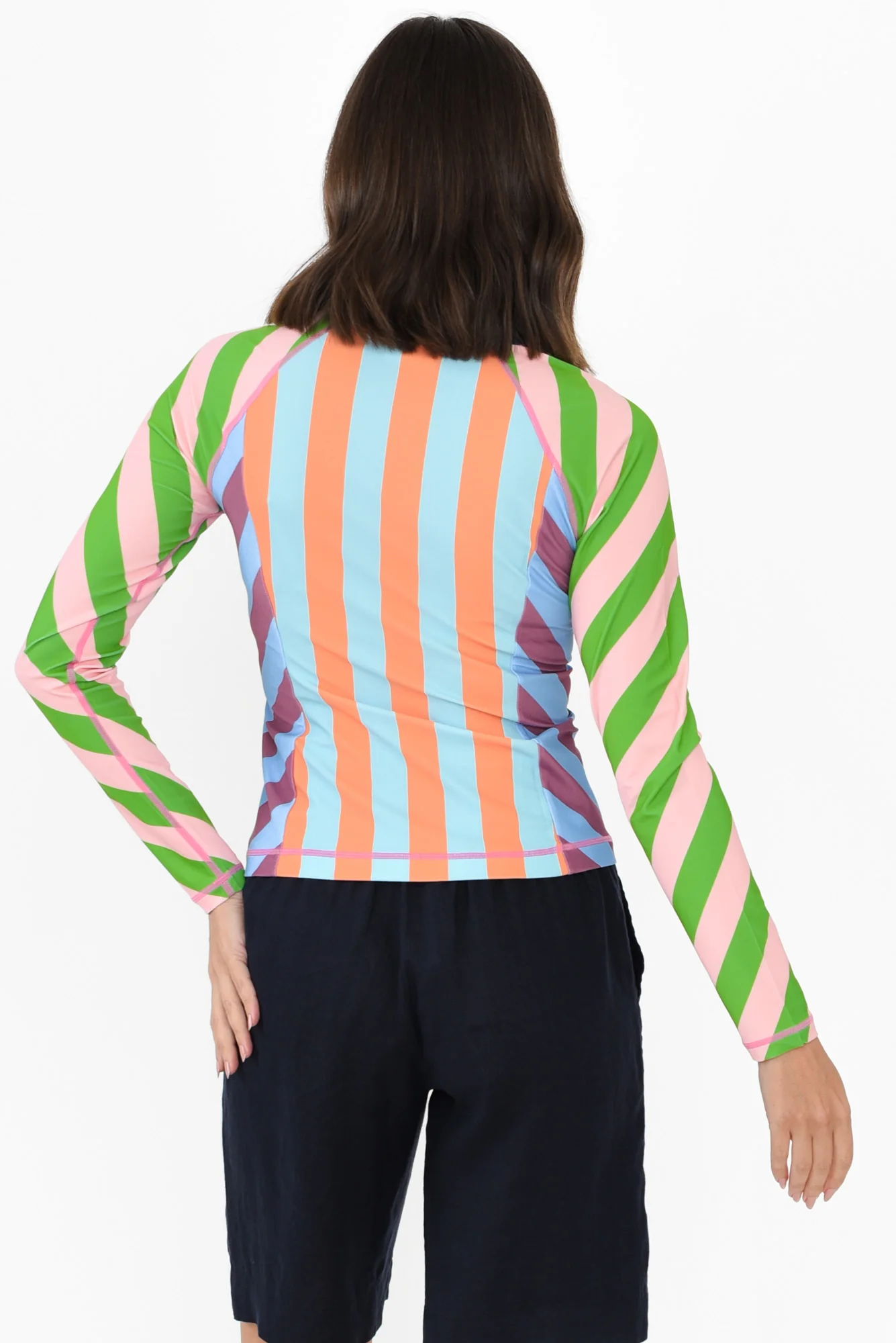 Raven Green Stripe Rash Vest - Image 4