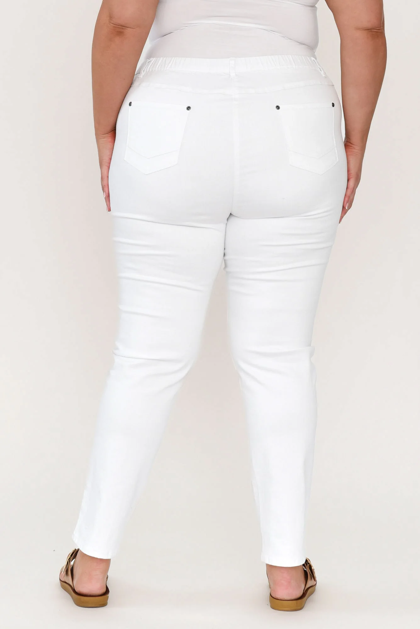 Reed White Stretch Cotton Pants - Image 10